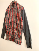 画像をギャラリービューアに読み込む, 【 COMME des GARÇONS HOMME 】Check pattern switching Knit Jacket

