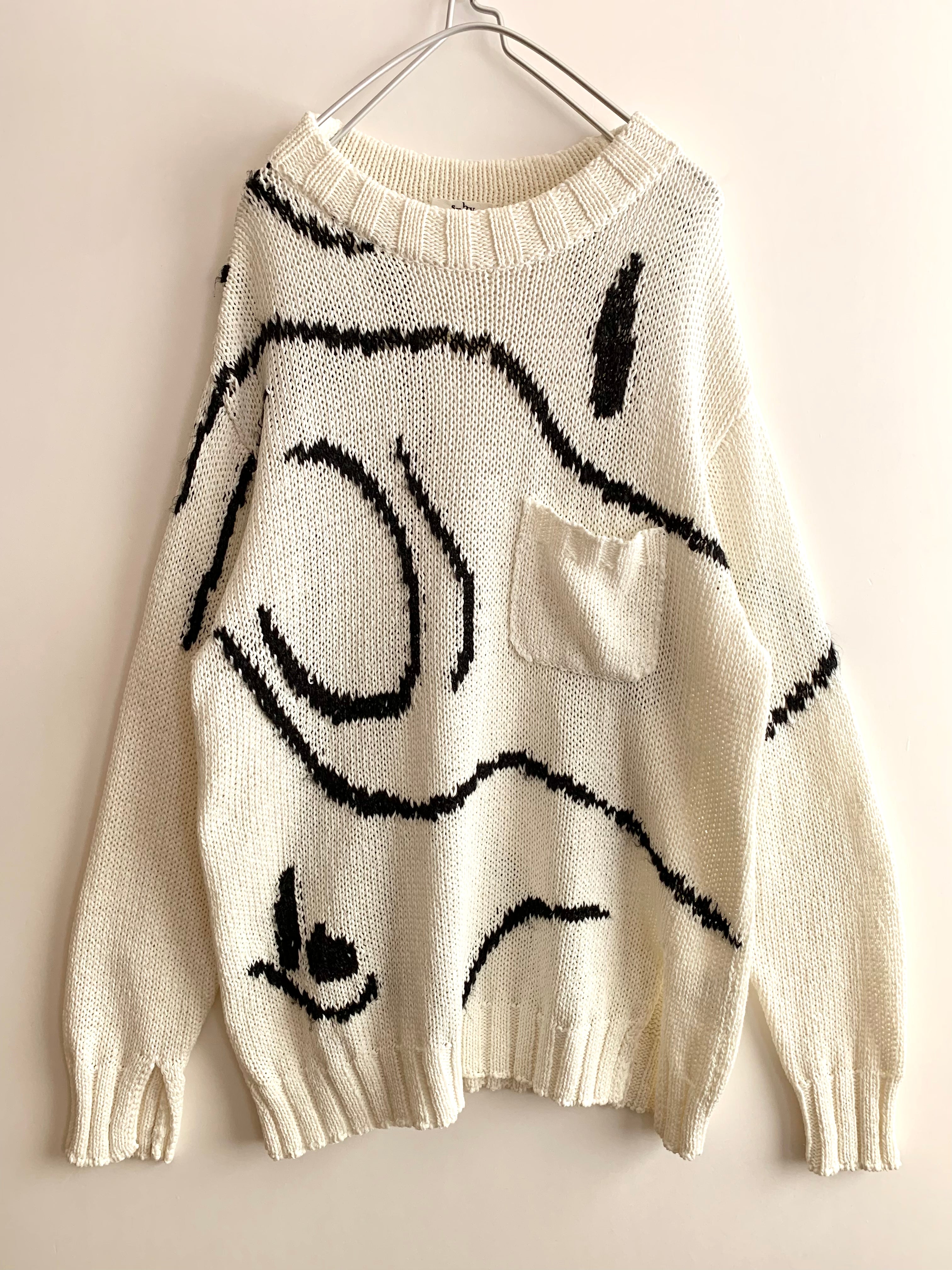 【 Saby 】
INTARSIA C/N KNIT                                                              Hand Drowing By Tsuchida Ayumi