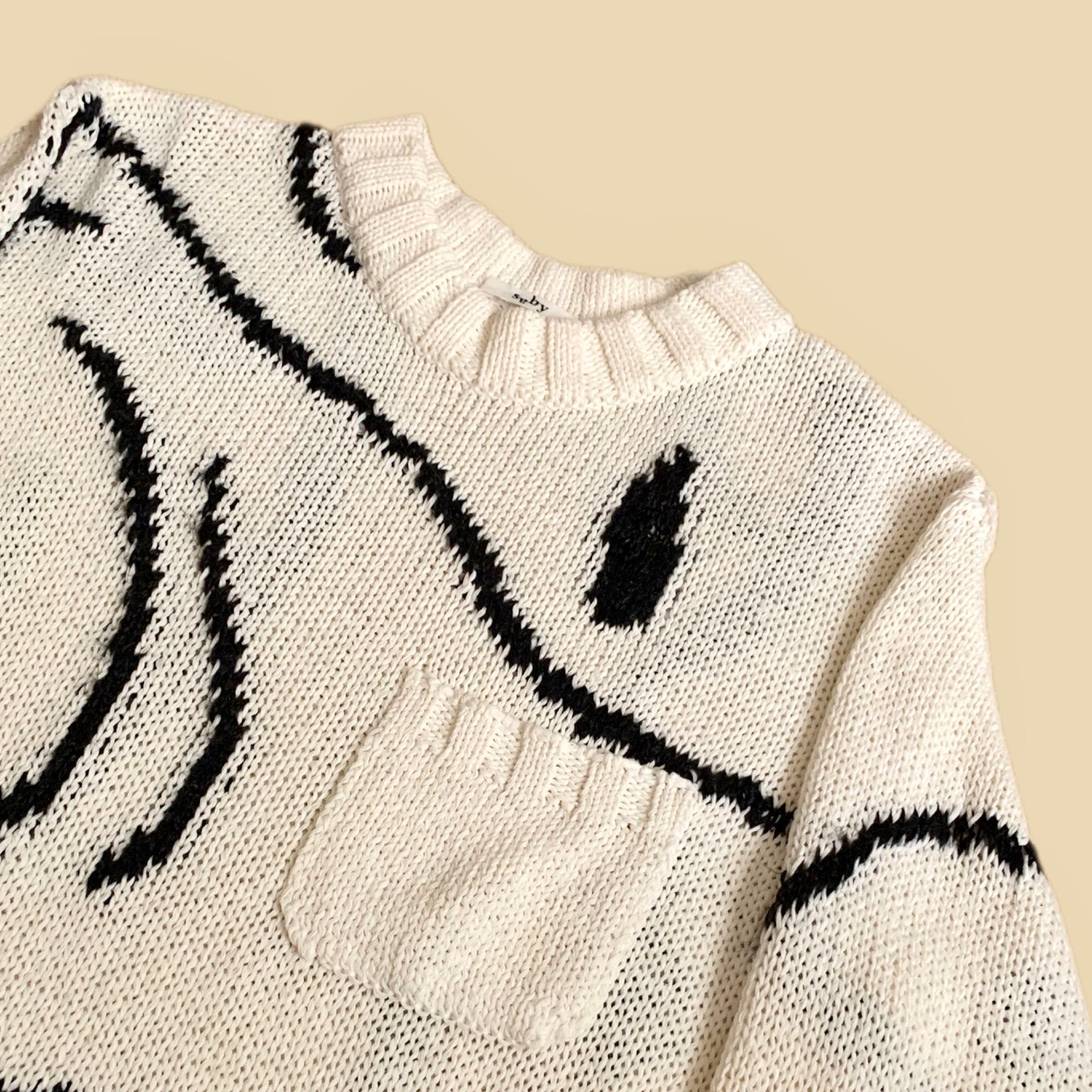 【 Saby 】
INTARSIA C/N KNIT                                                              Hand Drowing By Tsuchida Ayumi
