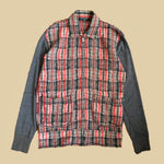 画像をギャラリービューアに読み込む, 【 COMME des GARÇONS HOMME 】Check pattern switching Knit Jacket
