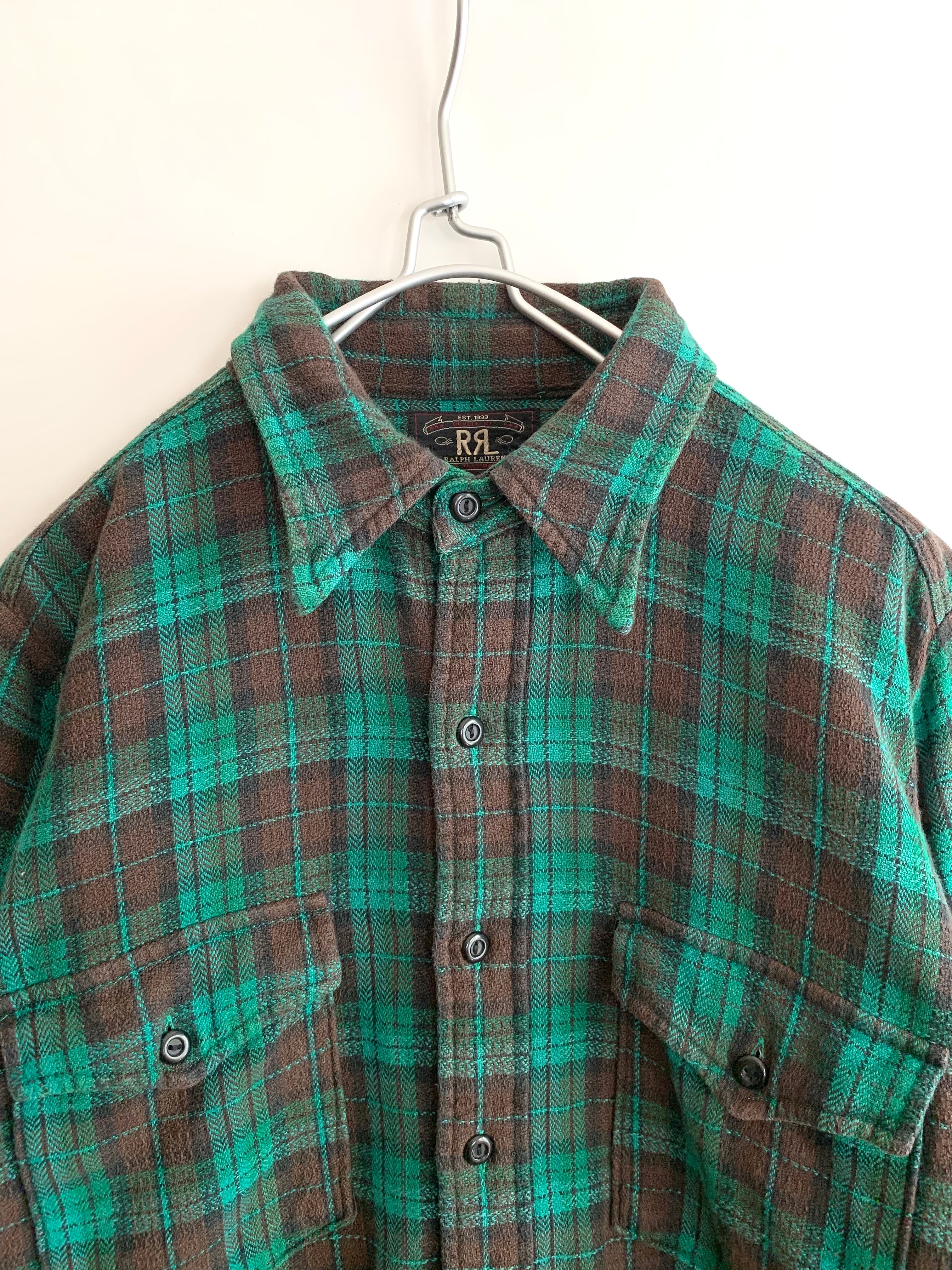 【 90s RRL Polo by Ralph Lauren 】Vintage Style Flannel Shirt