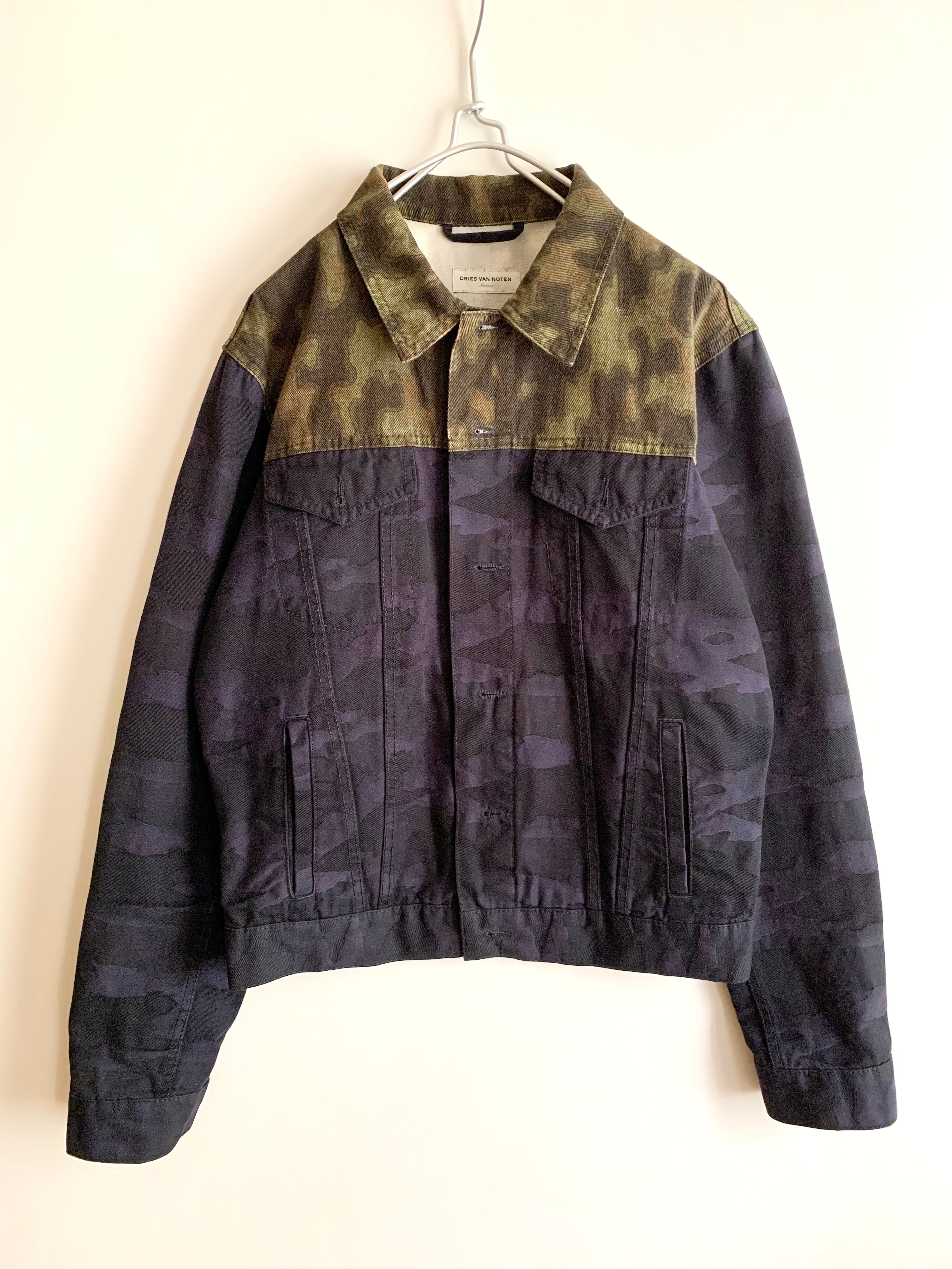 【 DRIES VAN NOTEN  】Bicolour Camouflage Jacket