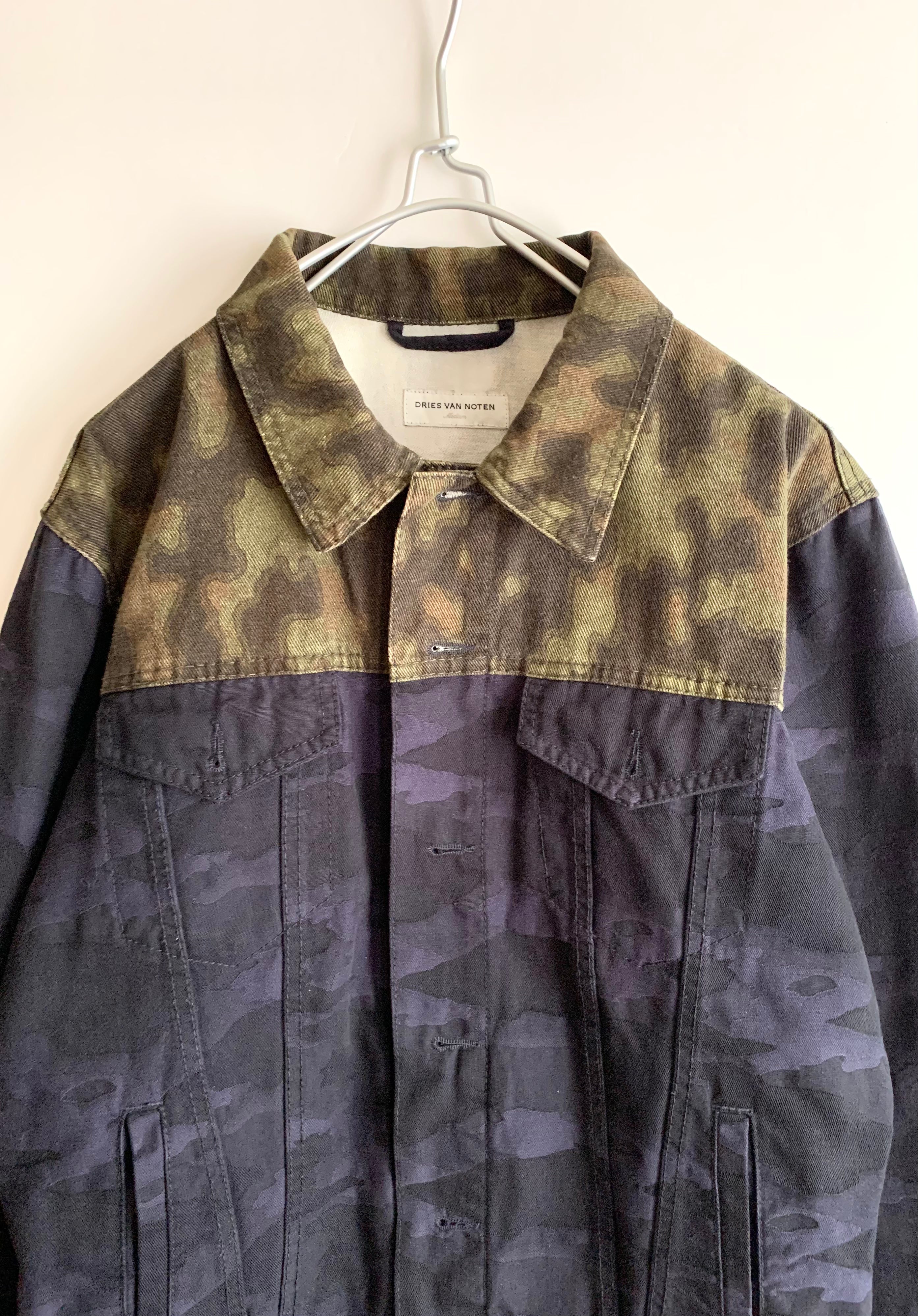 【 DRIES VAN NOTEN  】Bicolour Camouflage Jacket