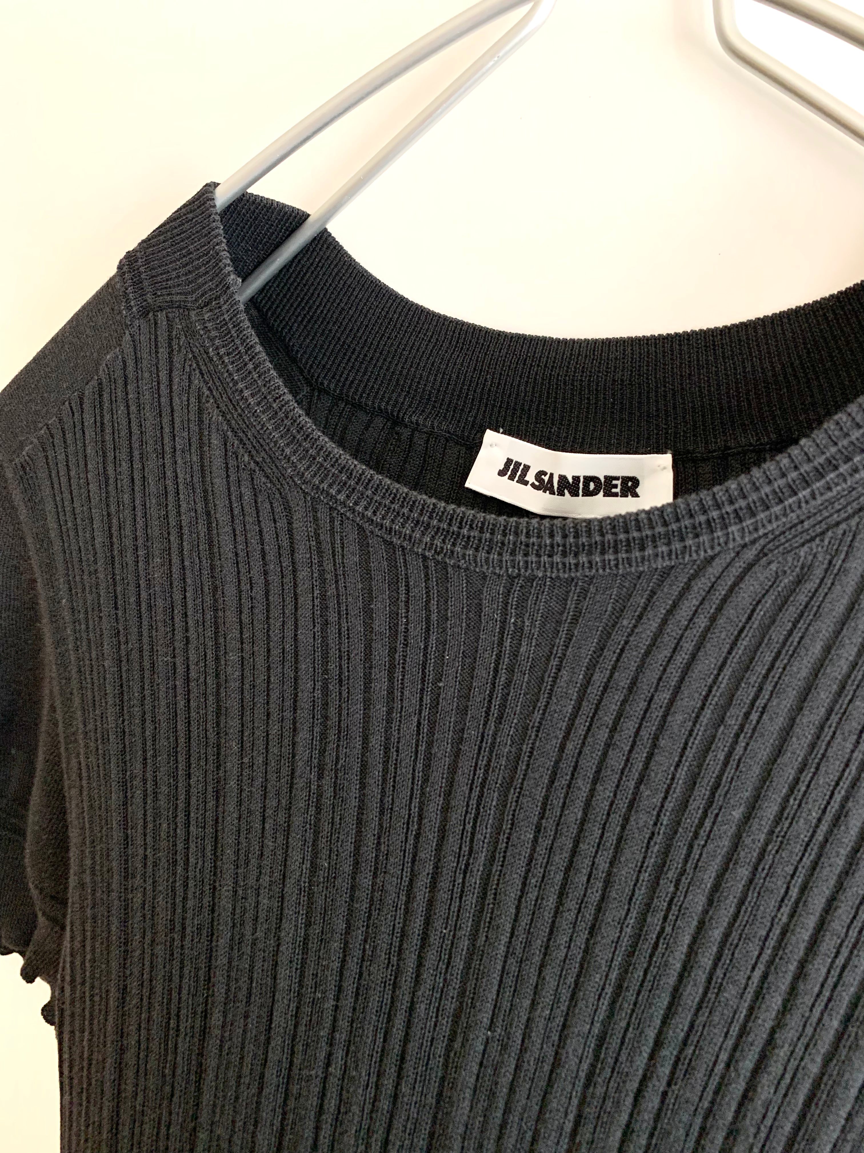【 JIL SANDER 】Rib cut sew  Short sleeve T-shirts