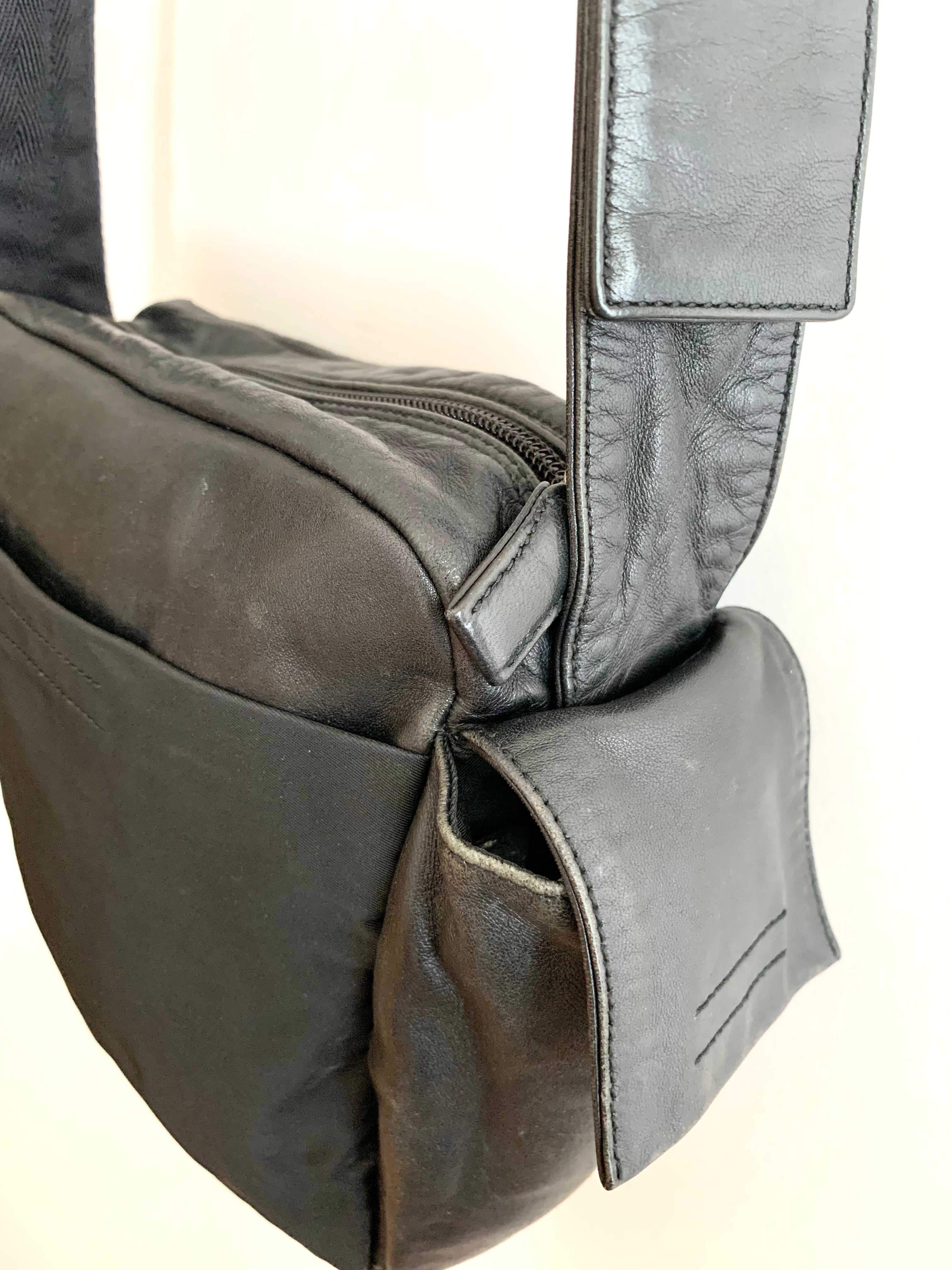 【 PRADA 】NYLON×LEATHER SHOULDER BAG