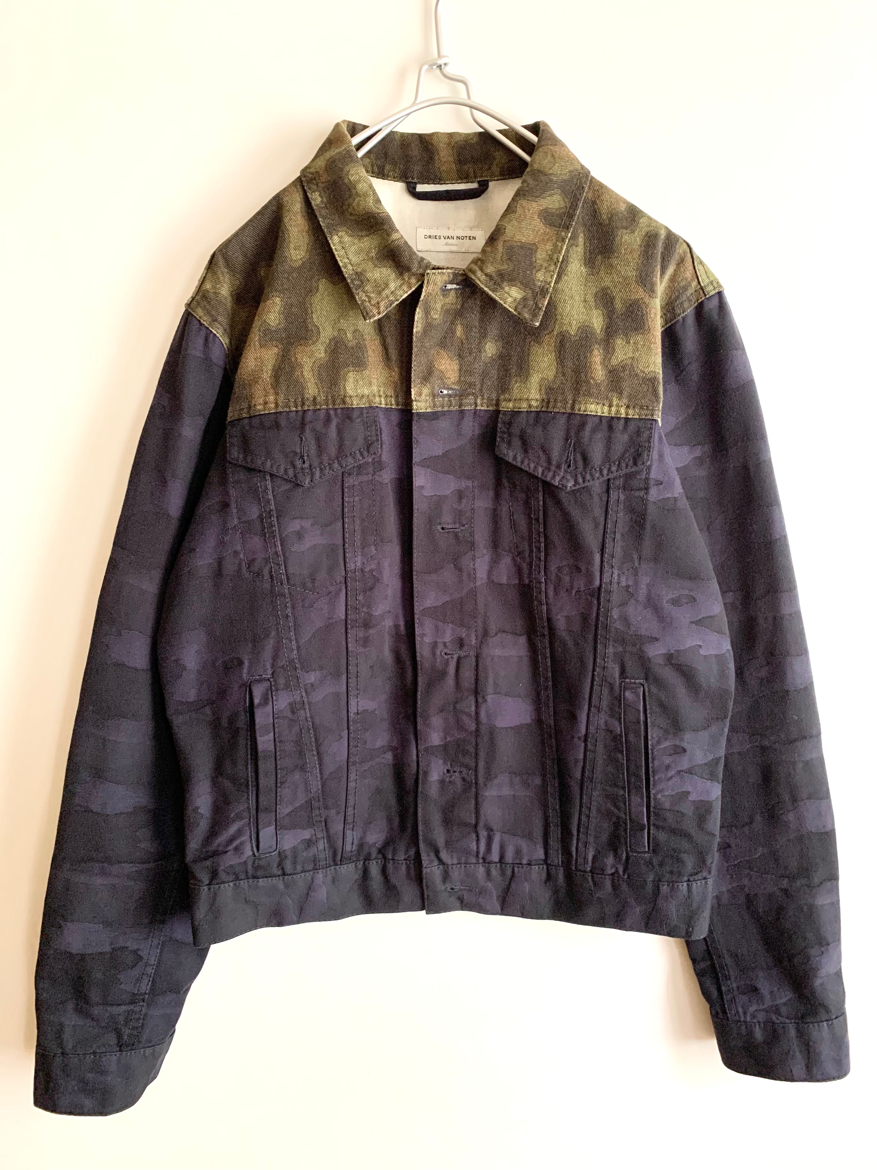 【 DRIES VAN NOTEN  】Bicolour Camouflage Jacket