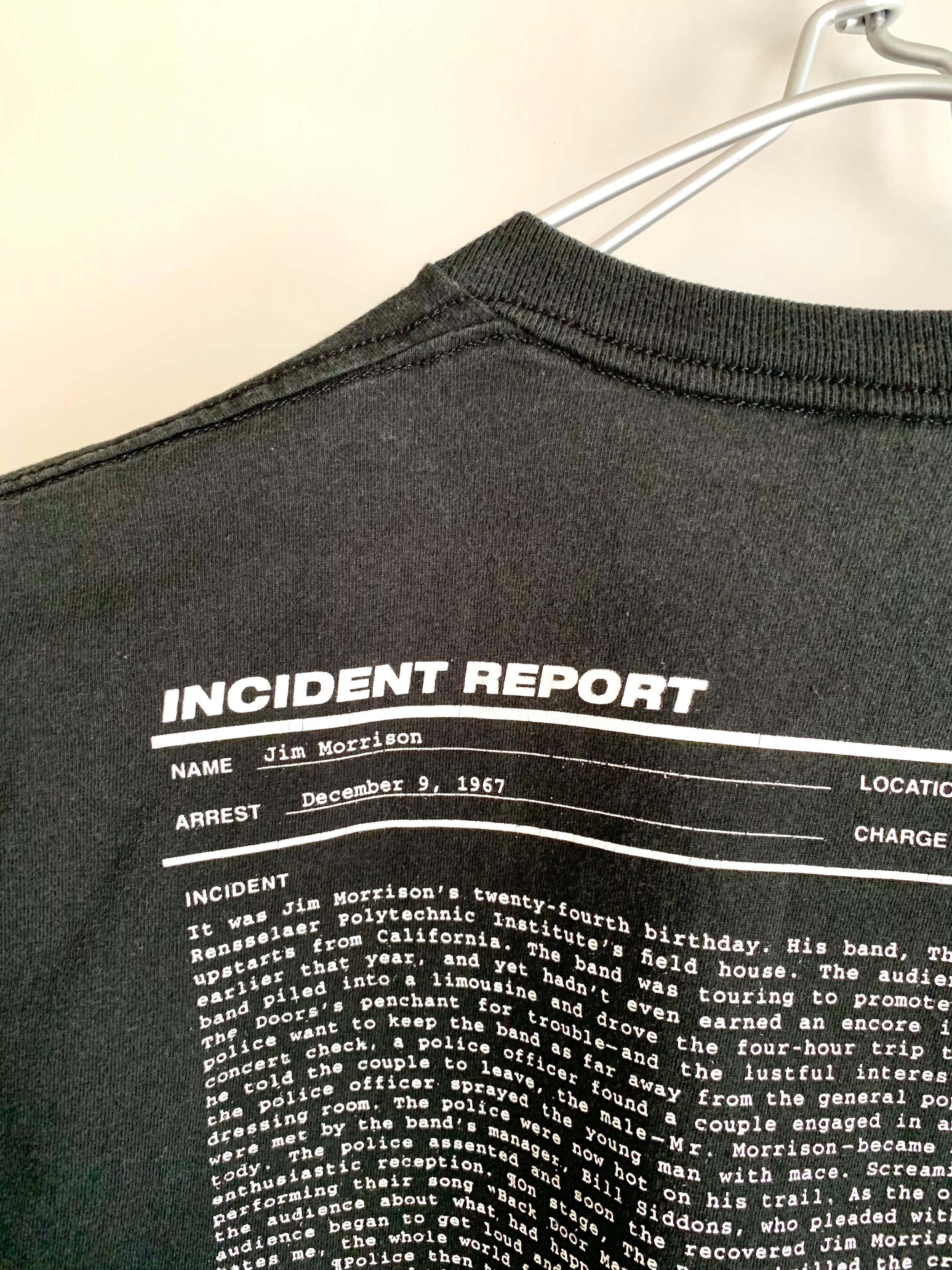 【 90s JERZEEZ 】 Jim Morrison INCIDENT REPORT T-Shirts