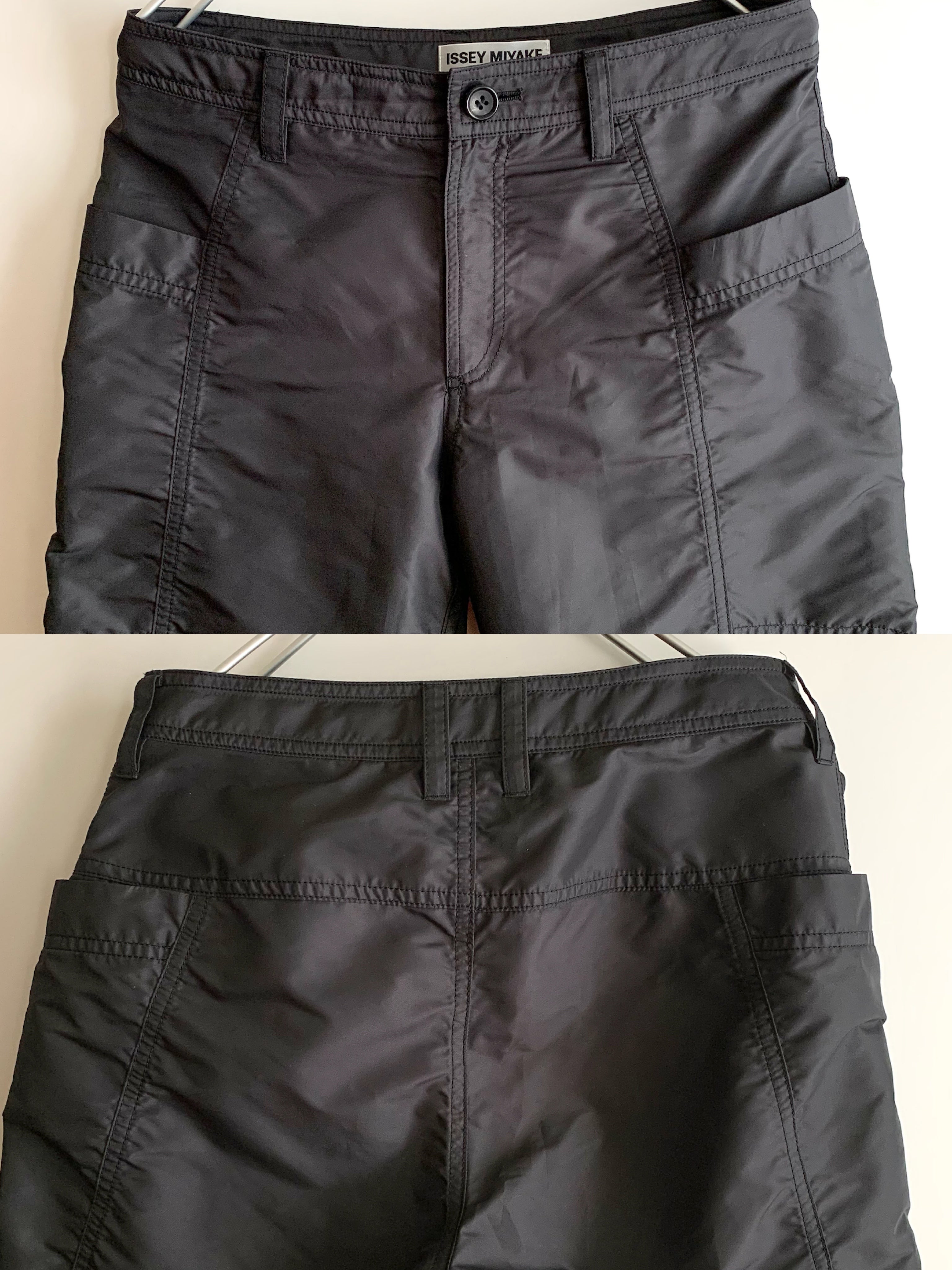 【 ISSEY MIYAKE 】Nylon Tapered Design Pants