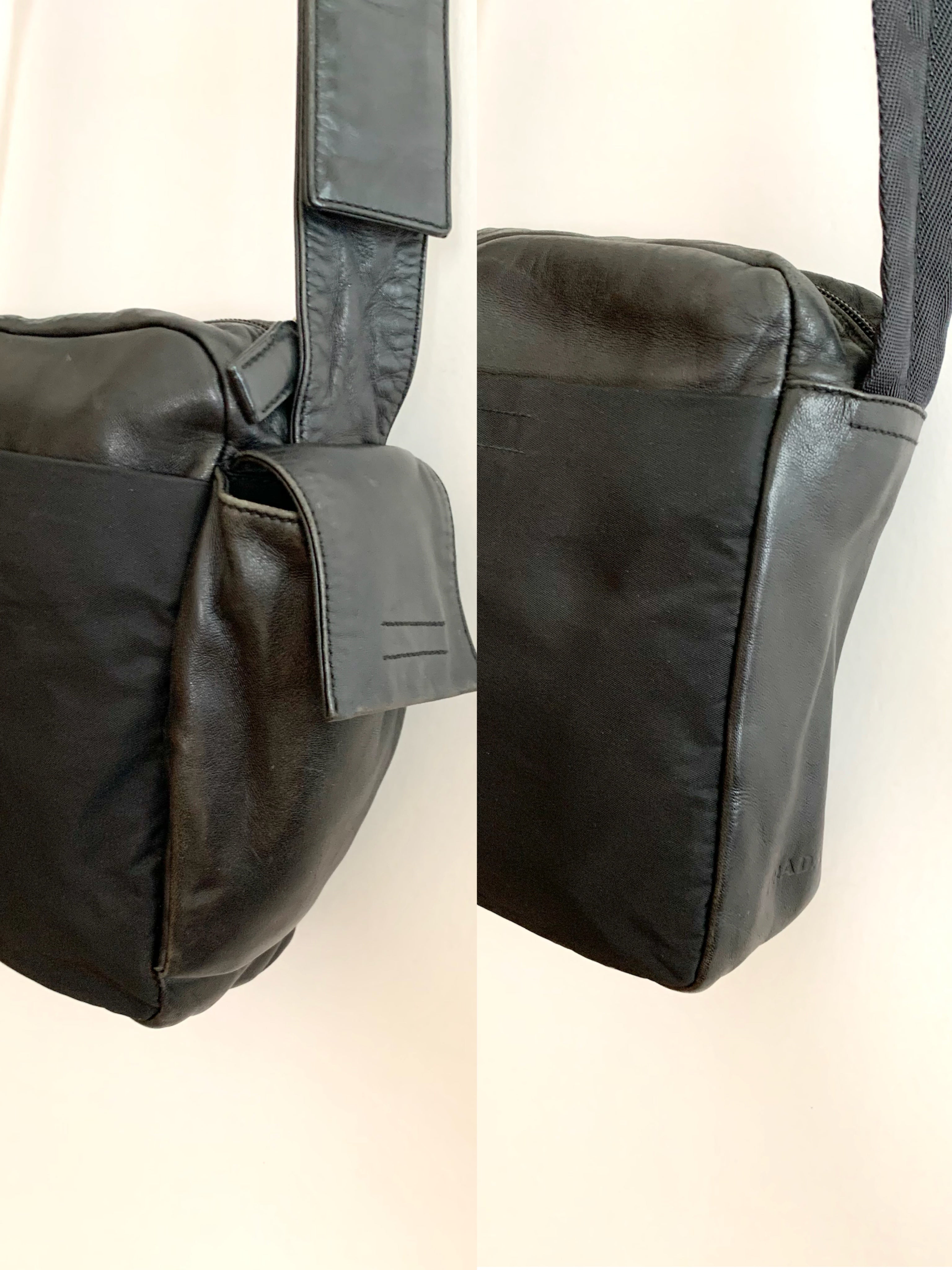 【 PRADA 】NYLON×LEATHER SHOULDER BAG