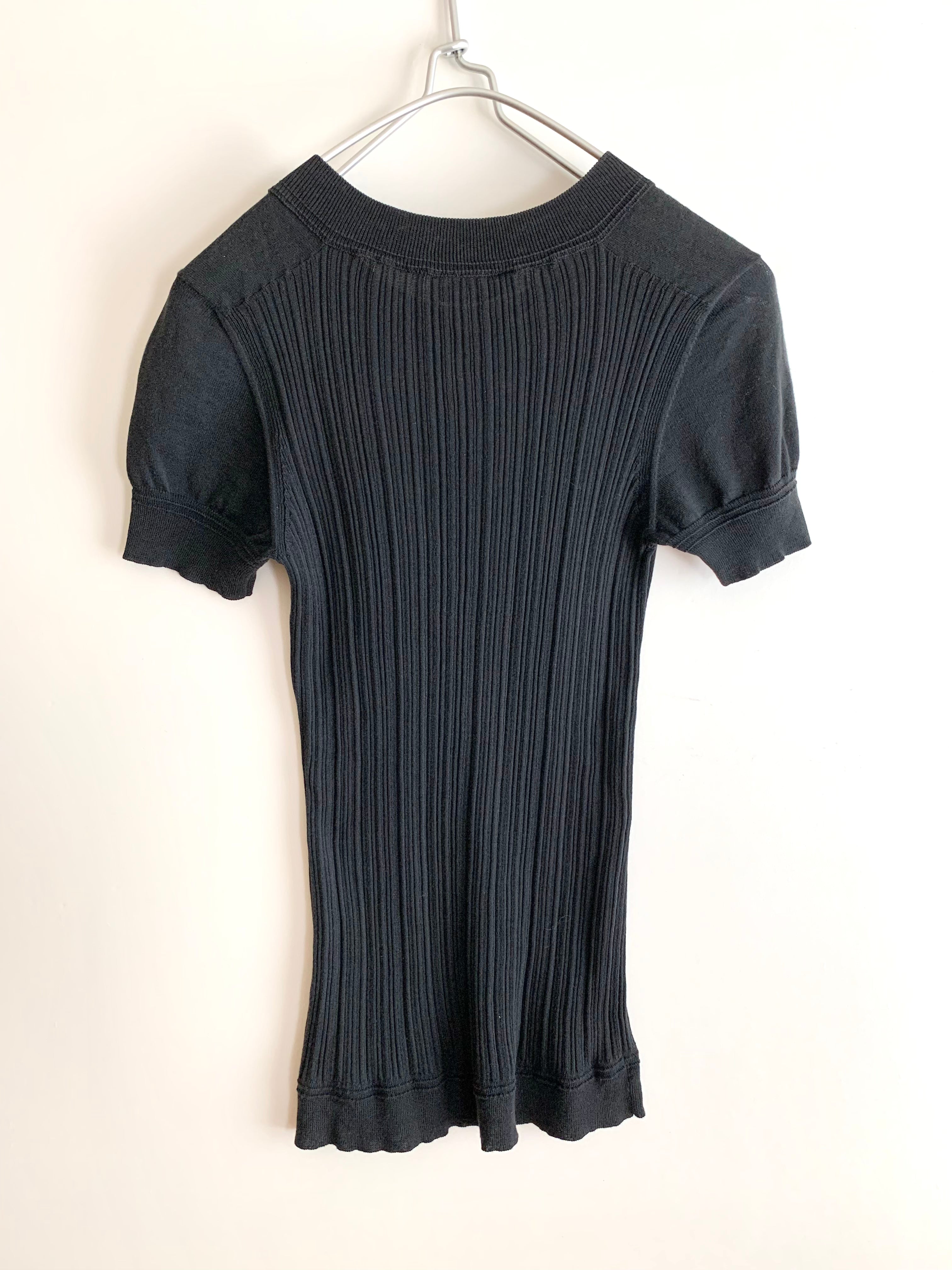 【 JIL SANDER 】Rib cut sew  Short sleeve T-shirts