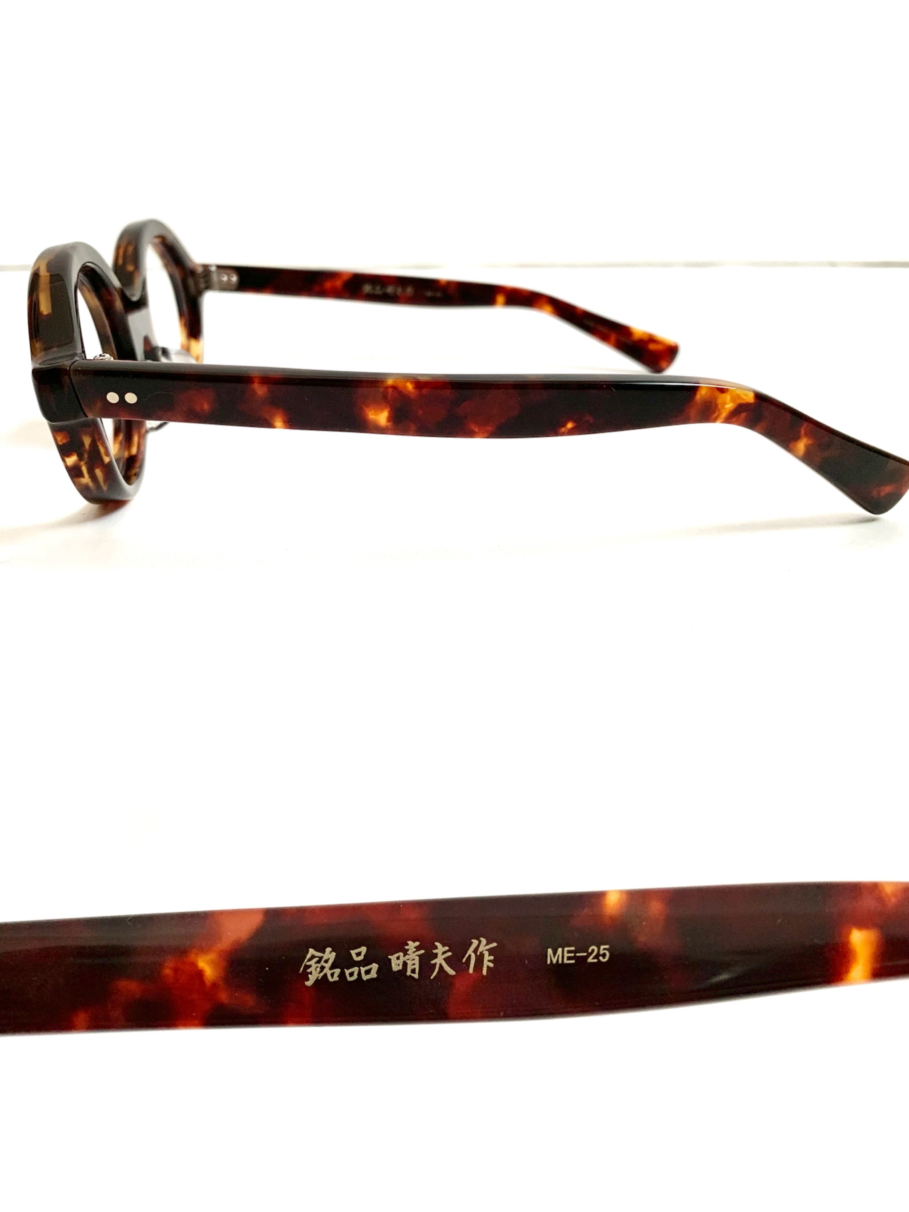 【 銘品晴夫作 】    ME-25 Celluloid Round Glass