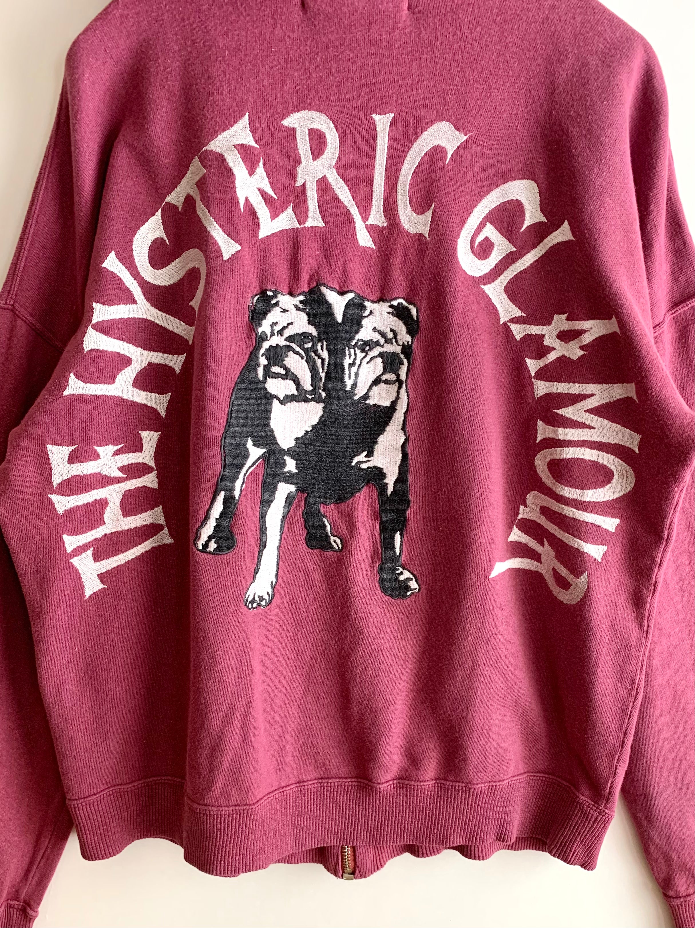 【 90s Hysteric Glamour 】Two Dogs Full Zip Hoodie