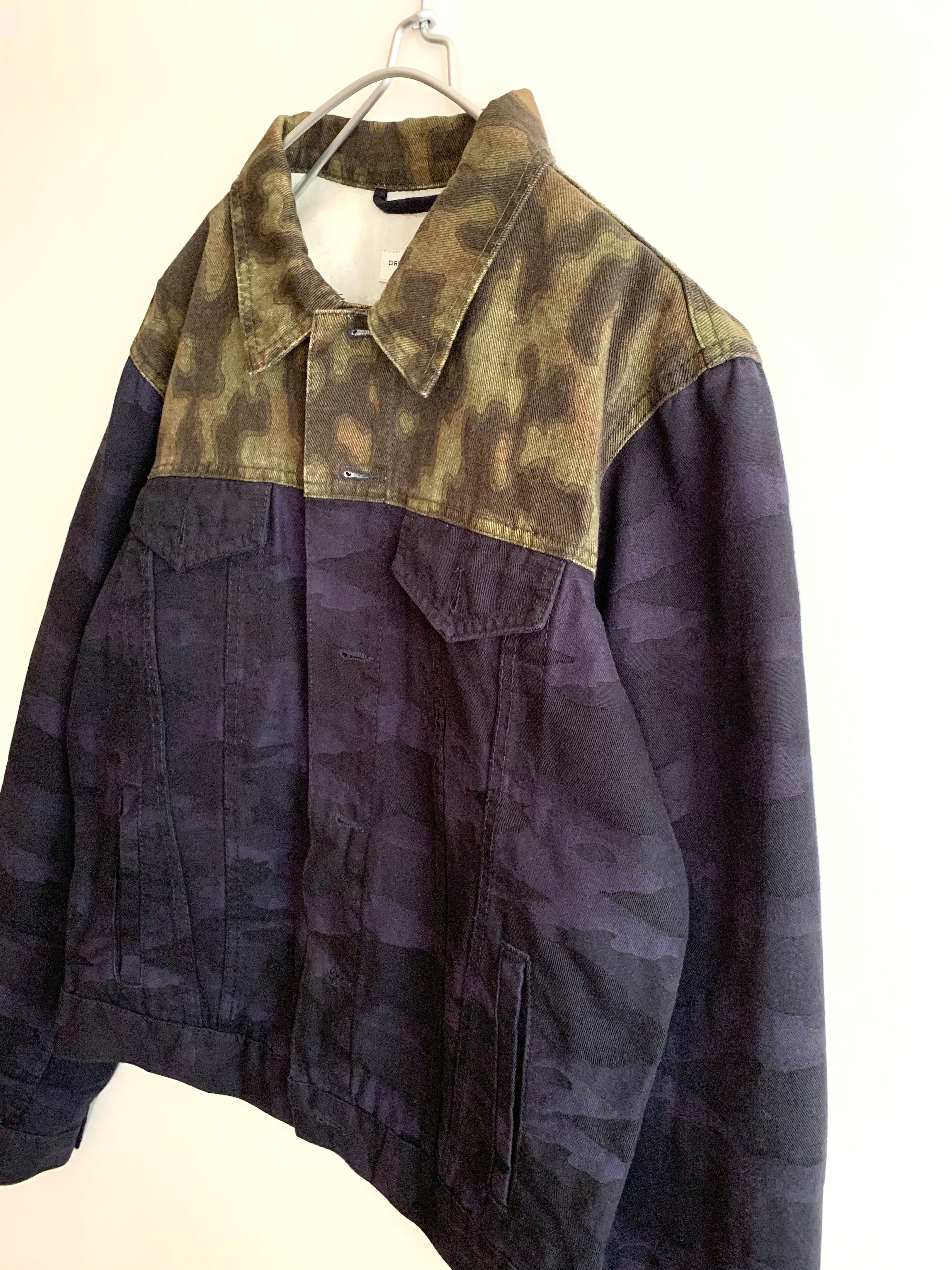 【 DRIES VAN NOTEN  】Bicolour Camouflage Jacket