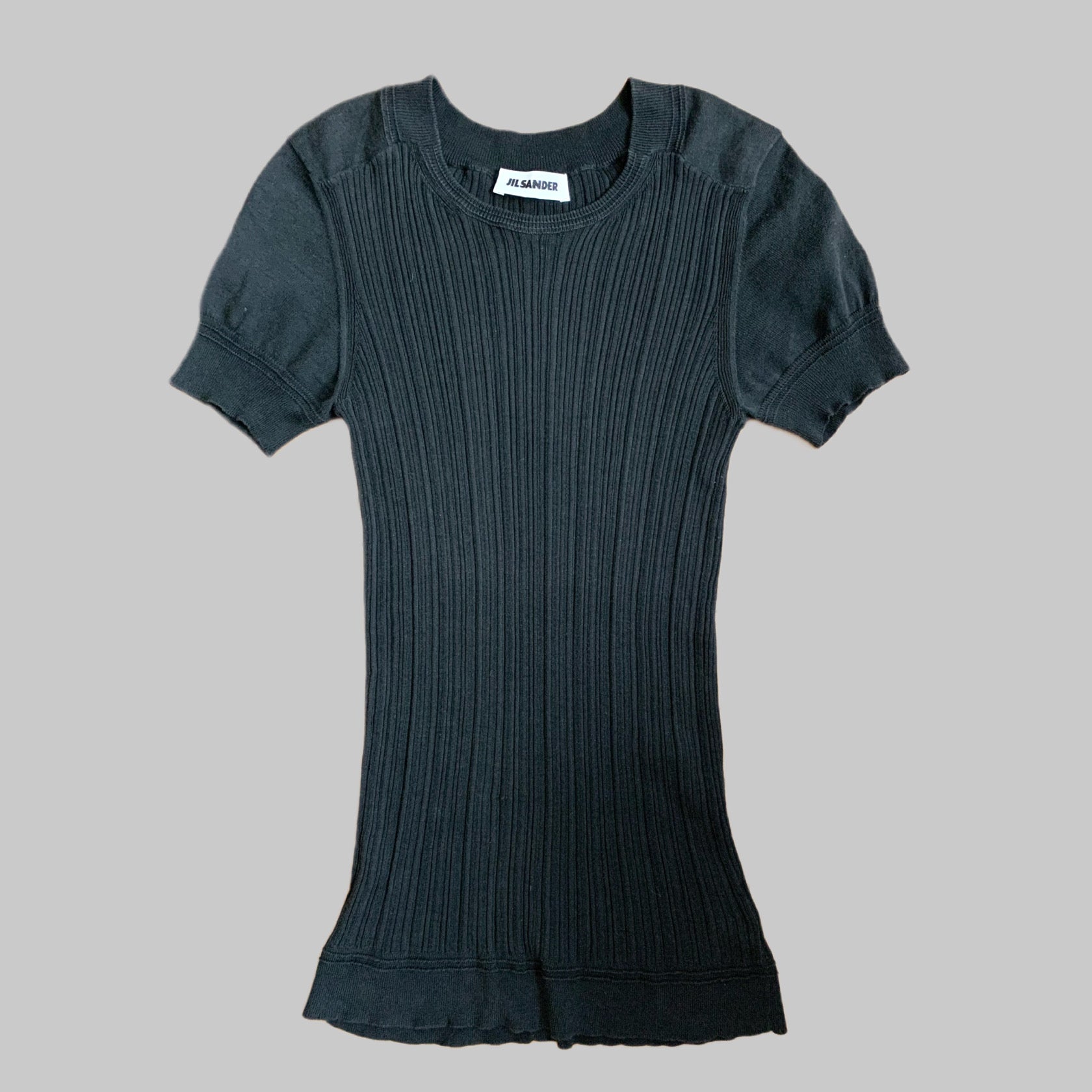 【 JIL SANDER 】Rib cut sew  Short sleeve T-shirts