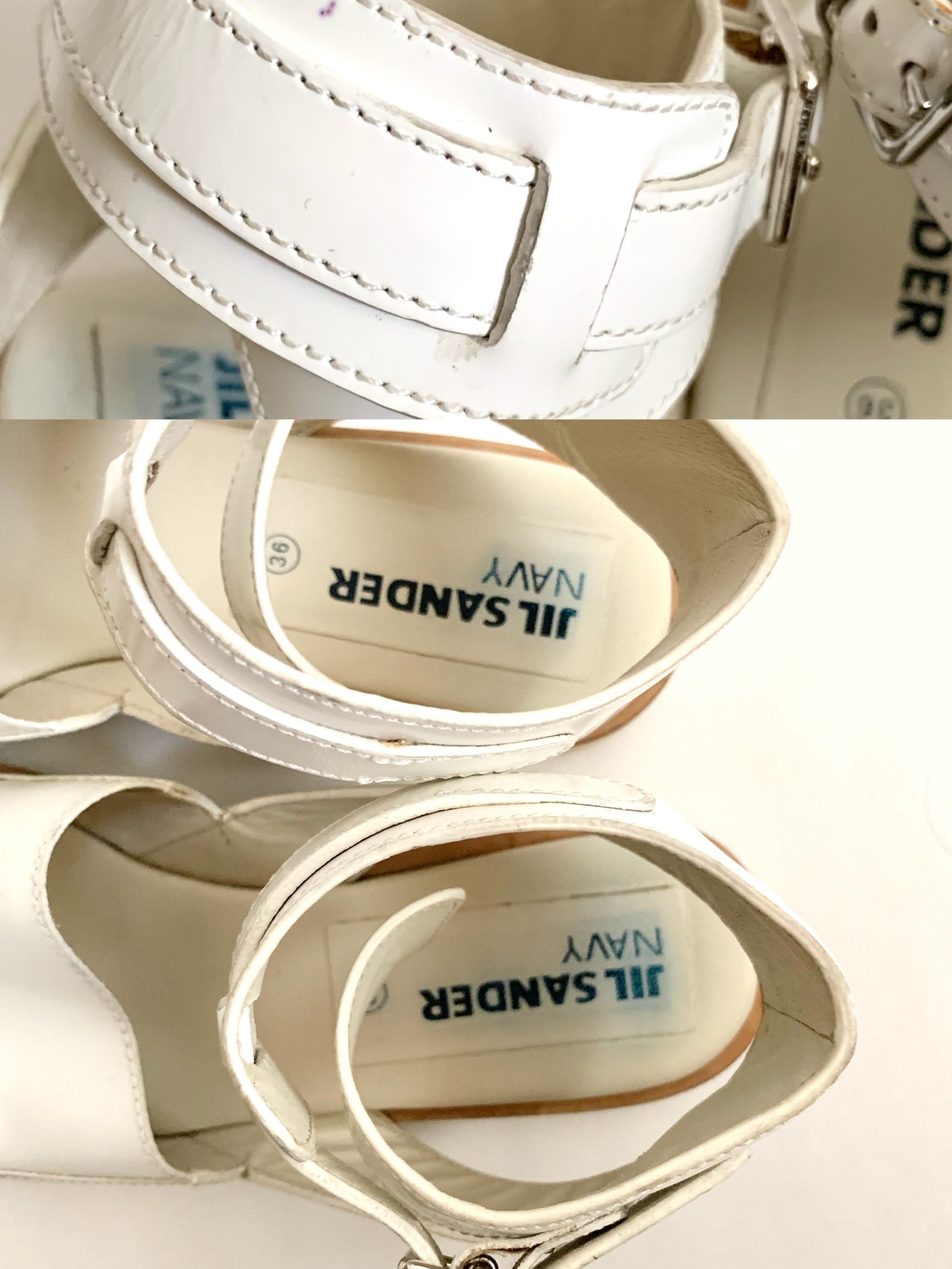 【 JIL SANDER NAVY 】Leather sandals