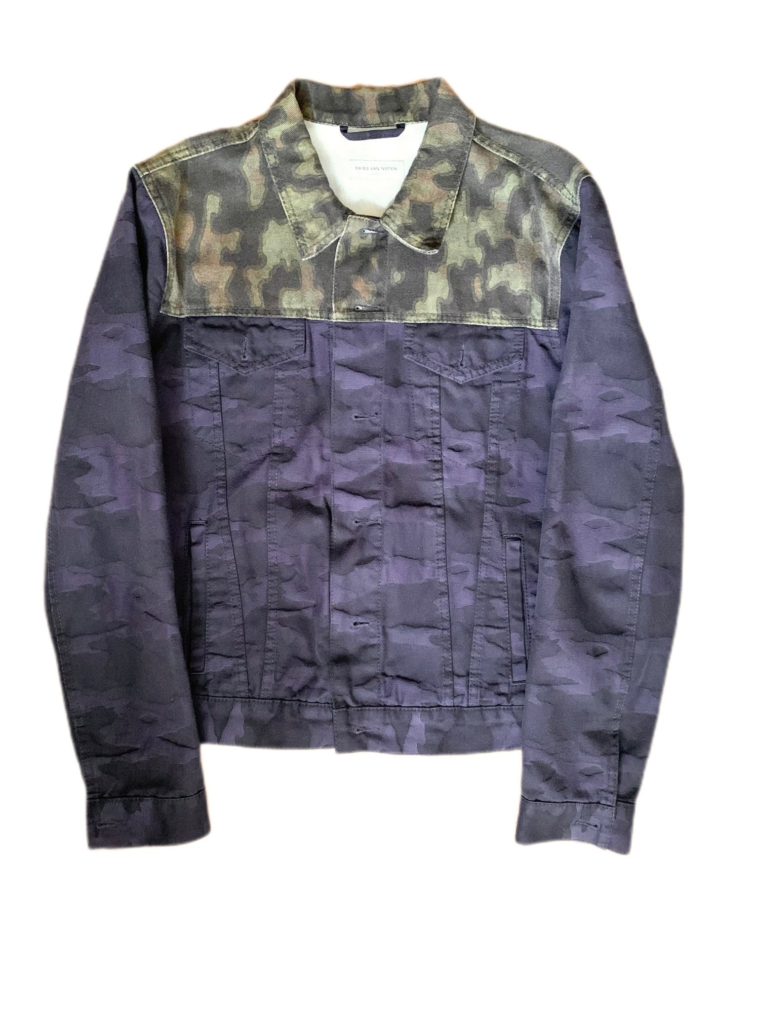 【 DRIES VAN NOTEN  】Bicolour Camouflage Jacket