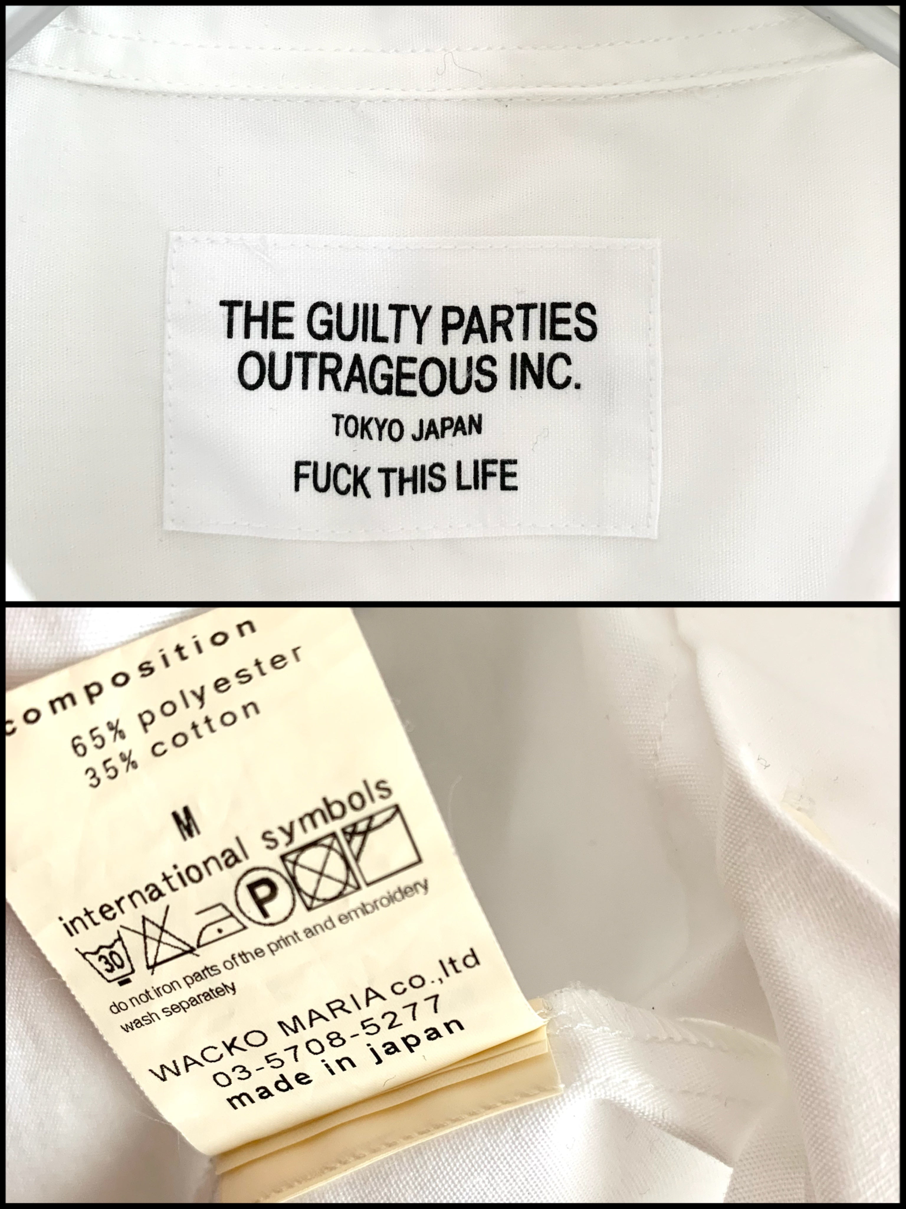 【 WACKO MARIA 】"MARIA" Print  Long Sleeve Shirts