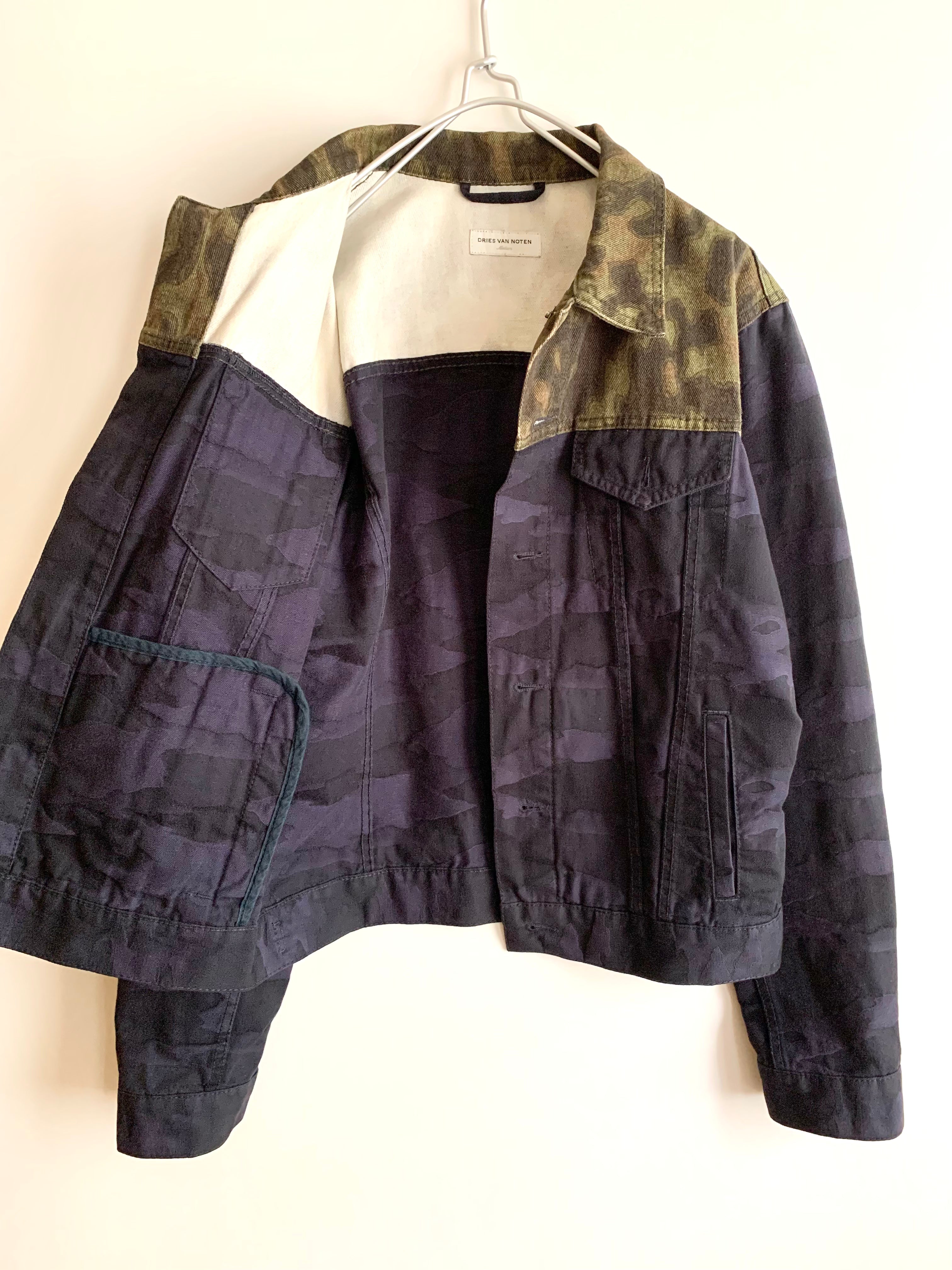 【 DRIES VAN NOTEN  】Bicolour Camouflage Jacket
