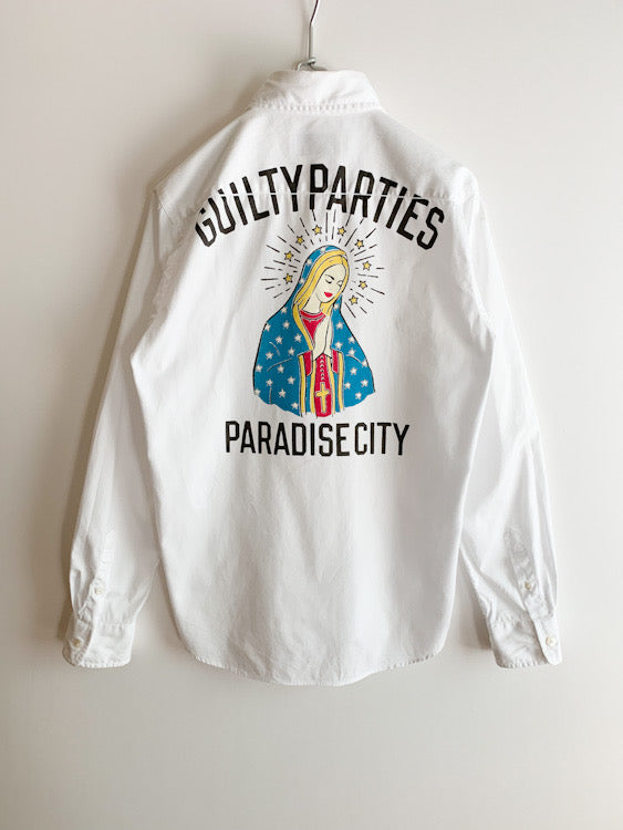 【 WACKO MARIA 】MARIA Print white Shirts