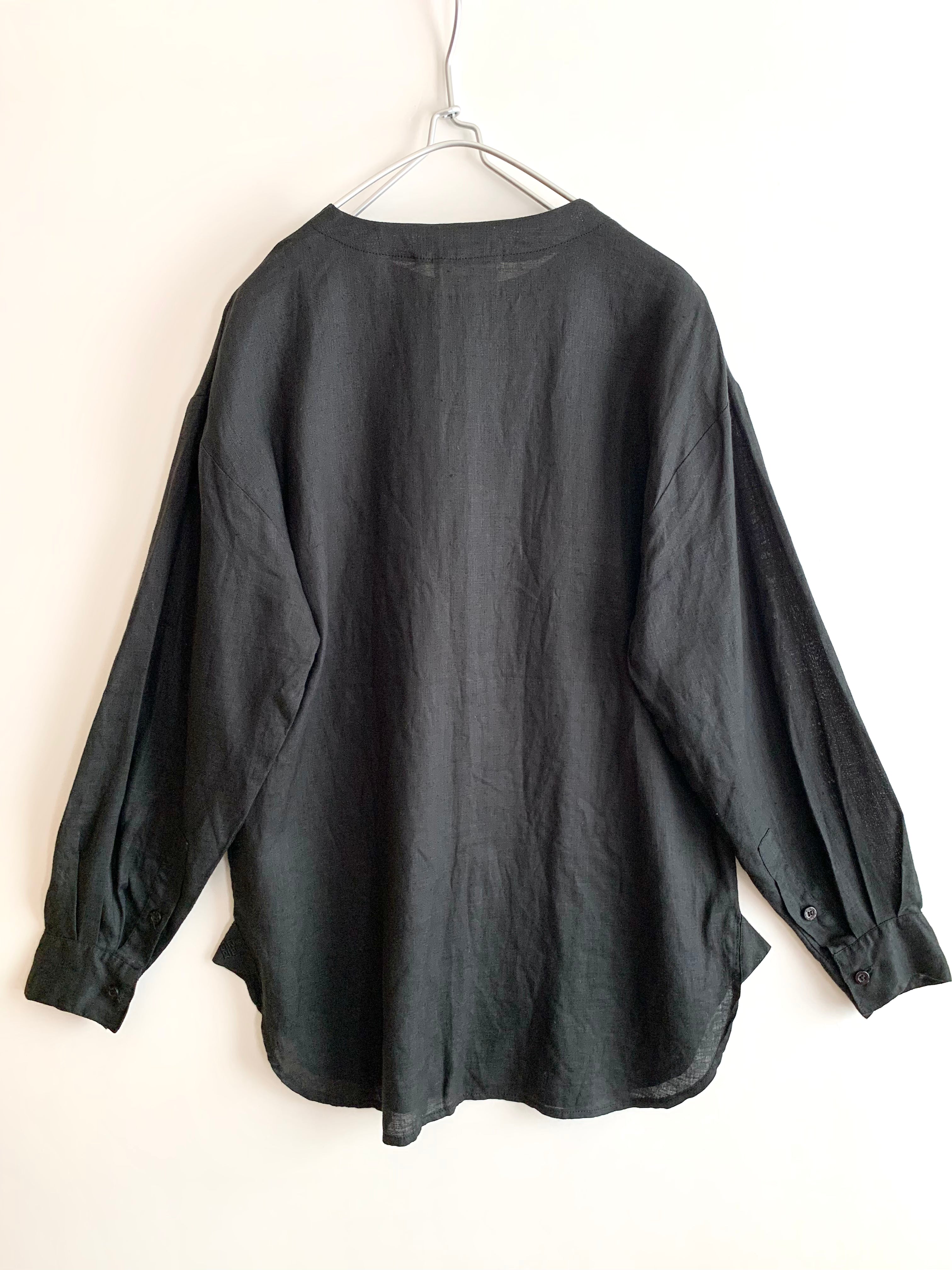 【 GIVENCHY 】Linen Stand Collar Long sleeve Shirts