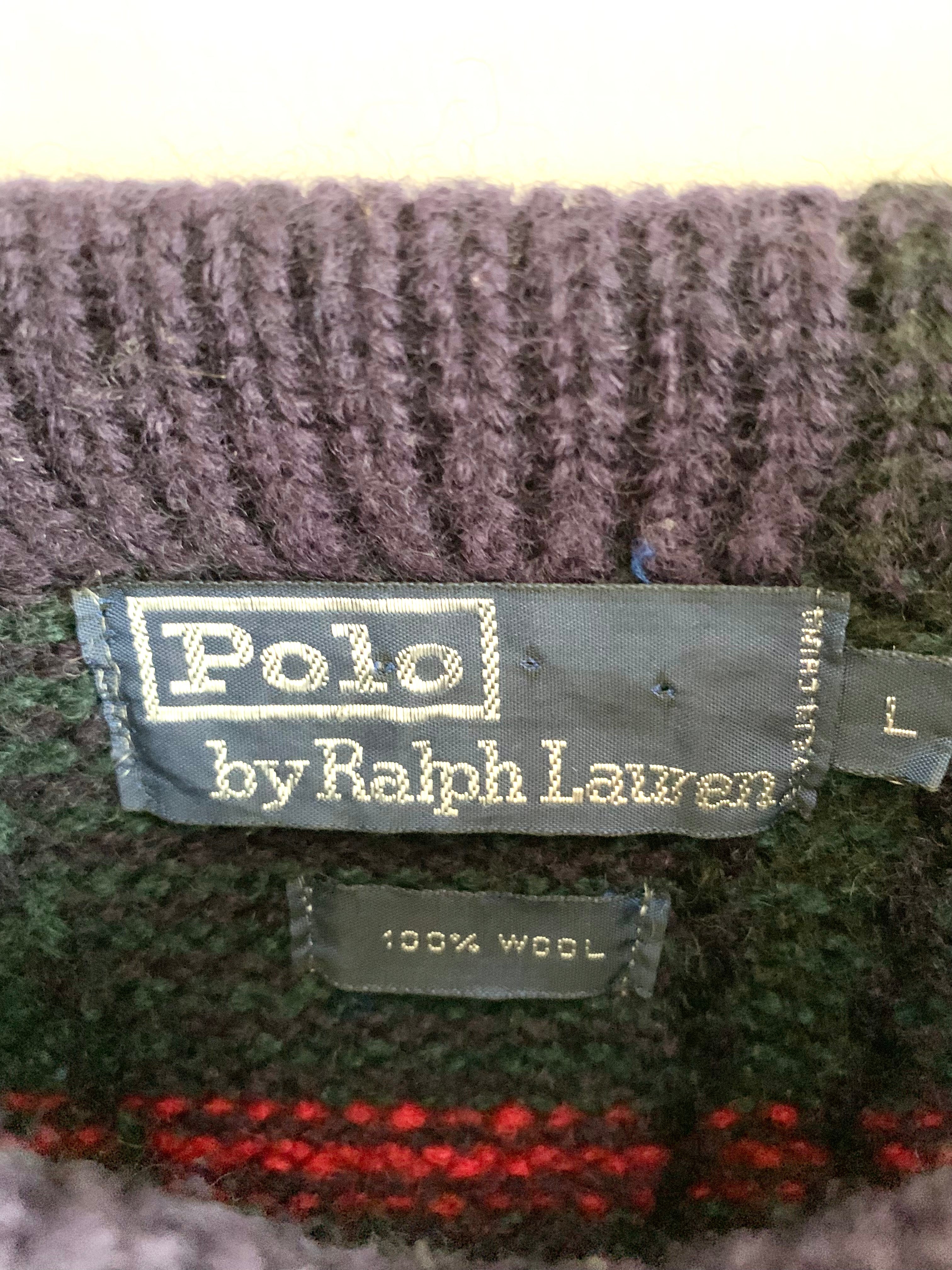 【 POLo by Ralph Lauren 】Plaid pattern Knit