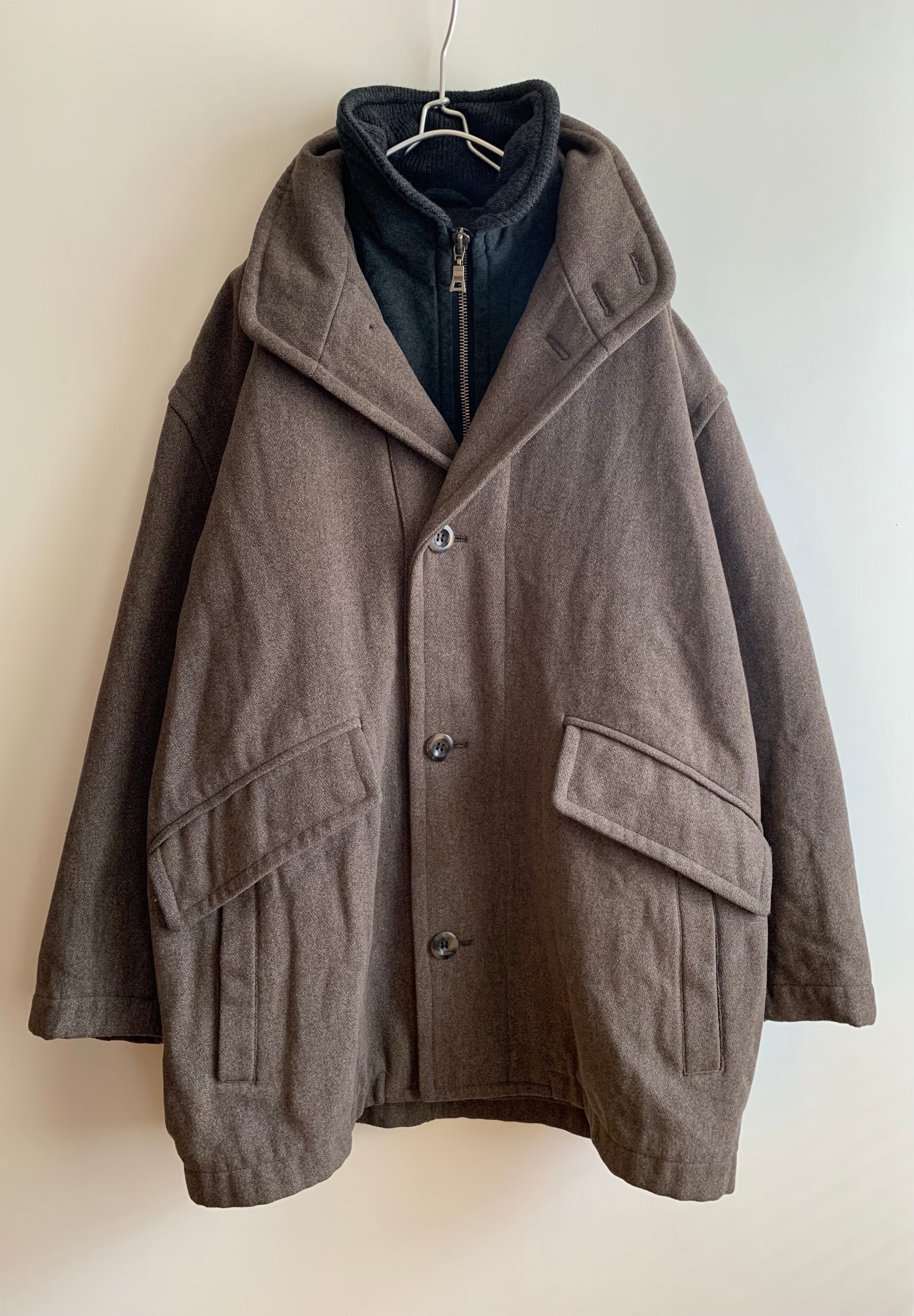 【 HUGO BOSS 】Layered Woo Coat