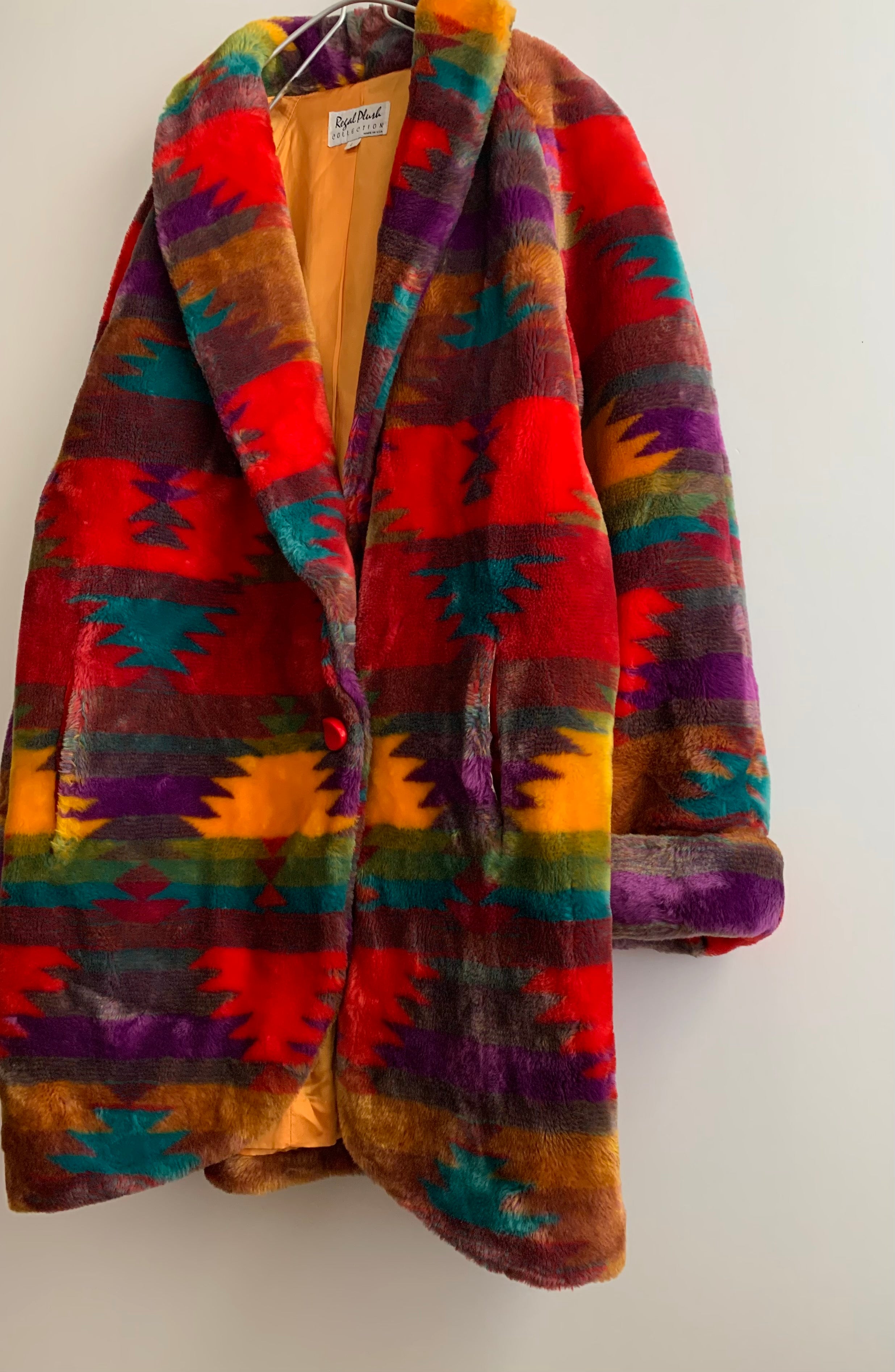 【 VINTAGE 】  MULCH  COLOUR FAKE FUR COAT