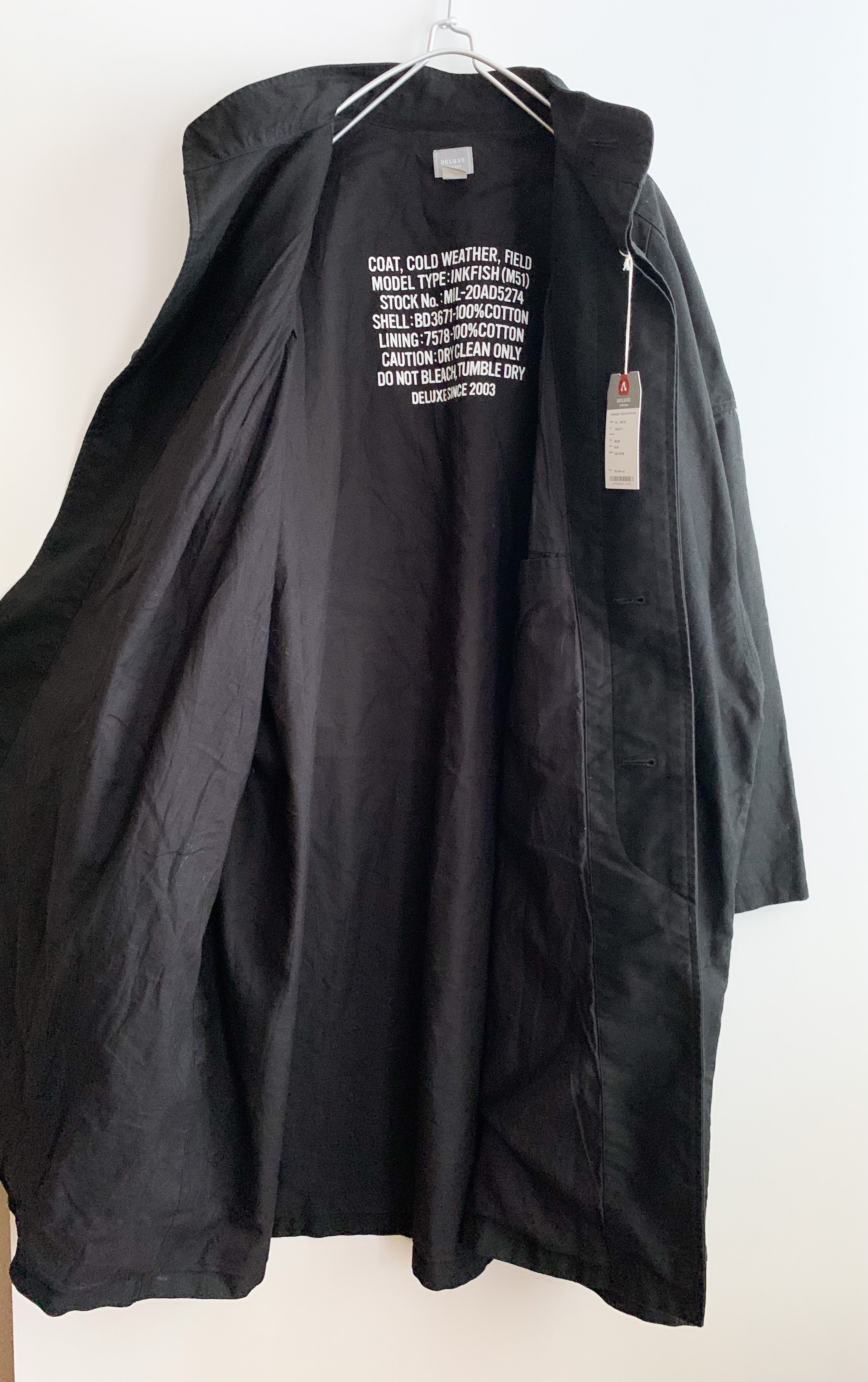 【DELUX 】D-51 INKFISH  OVER SIZE COAT