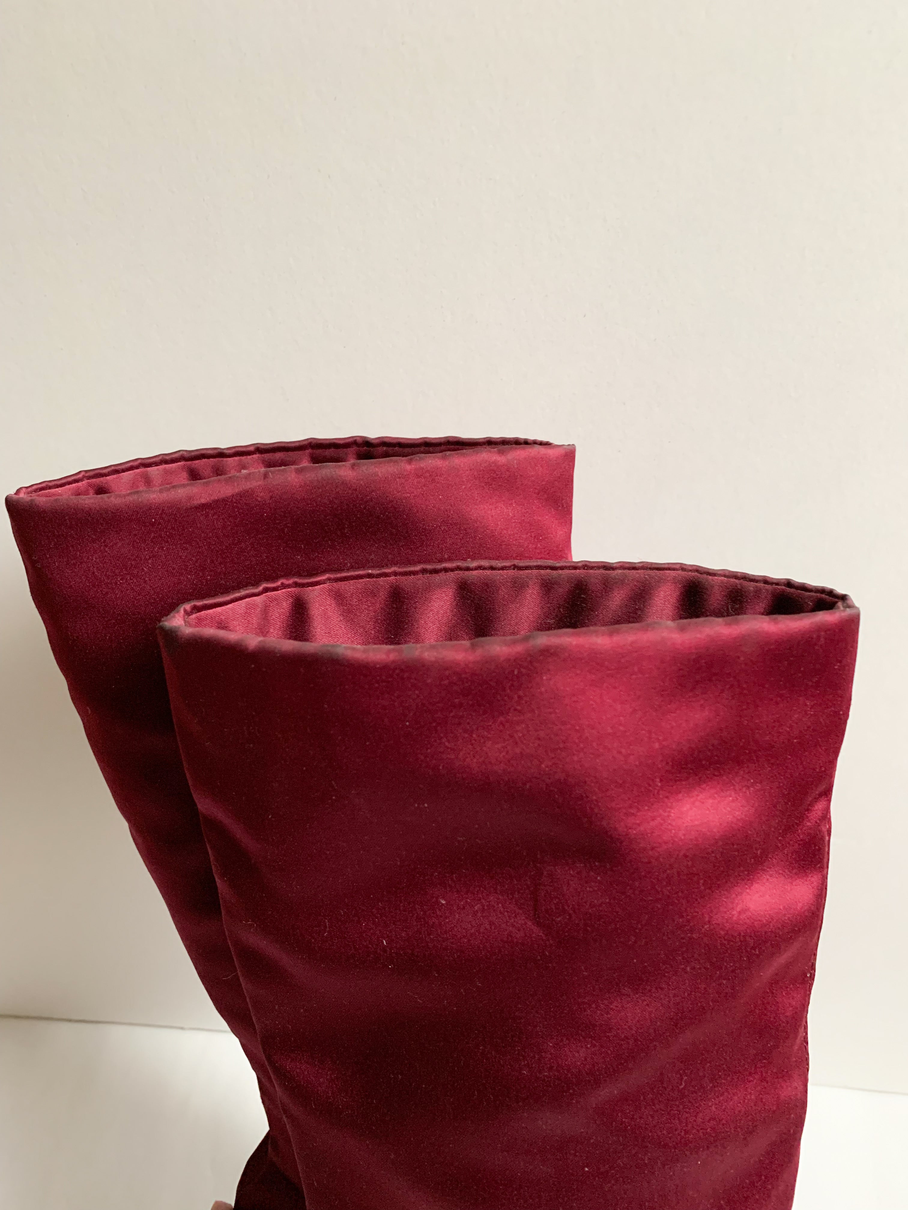 【 MM6  Maison Margiera 】 Satin Long Boots