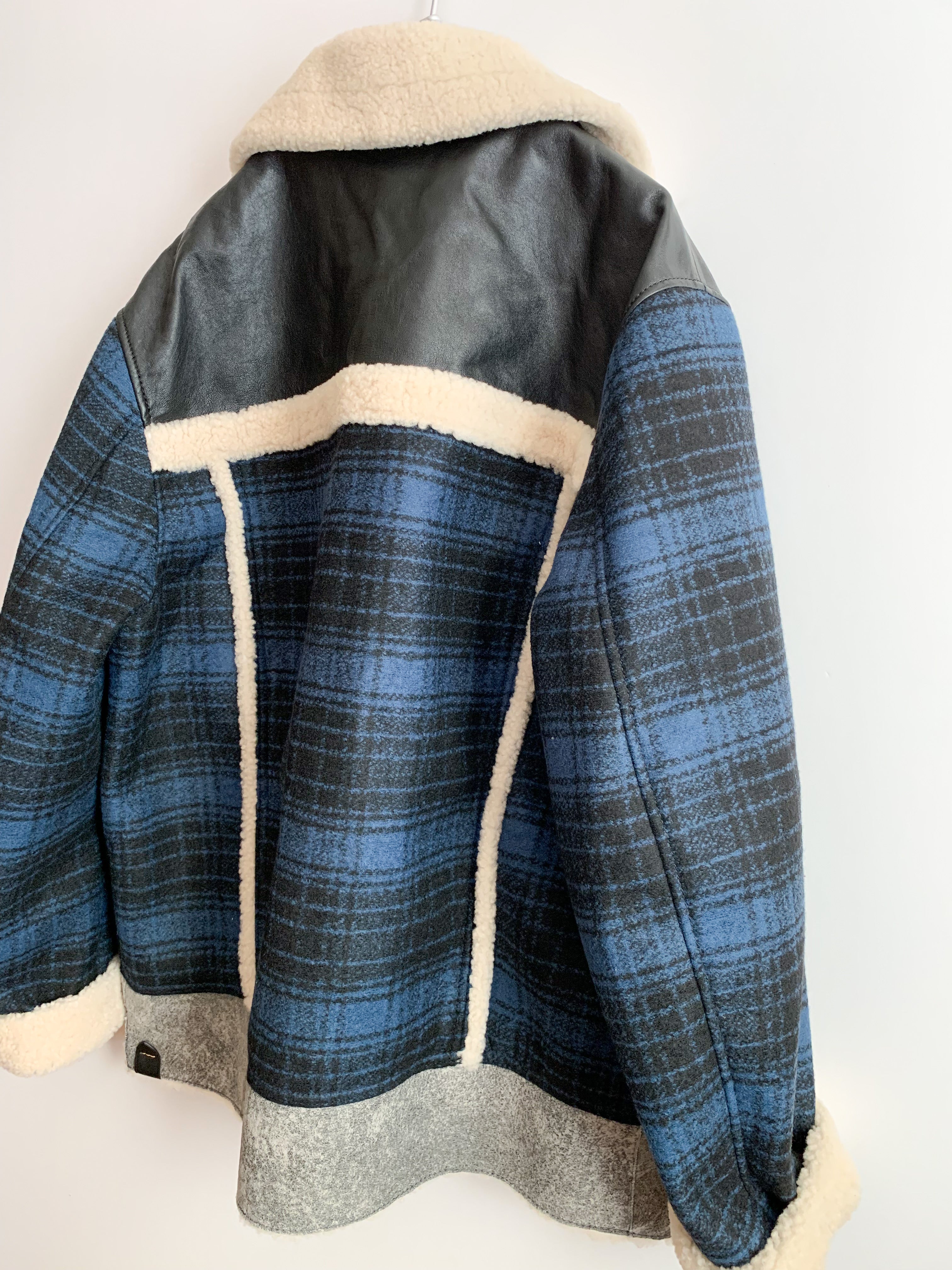 【 COACH 】 leather×wool Lunch coat