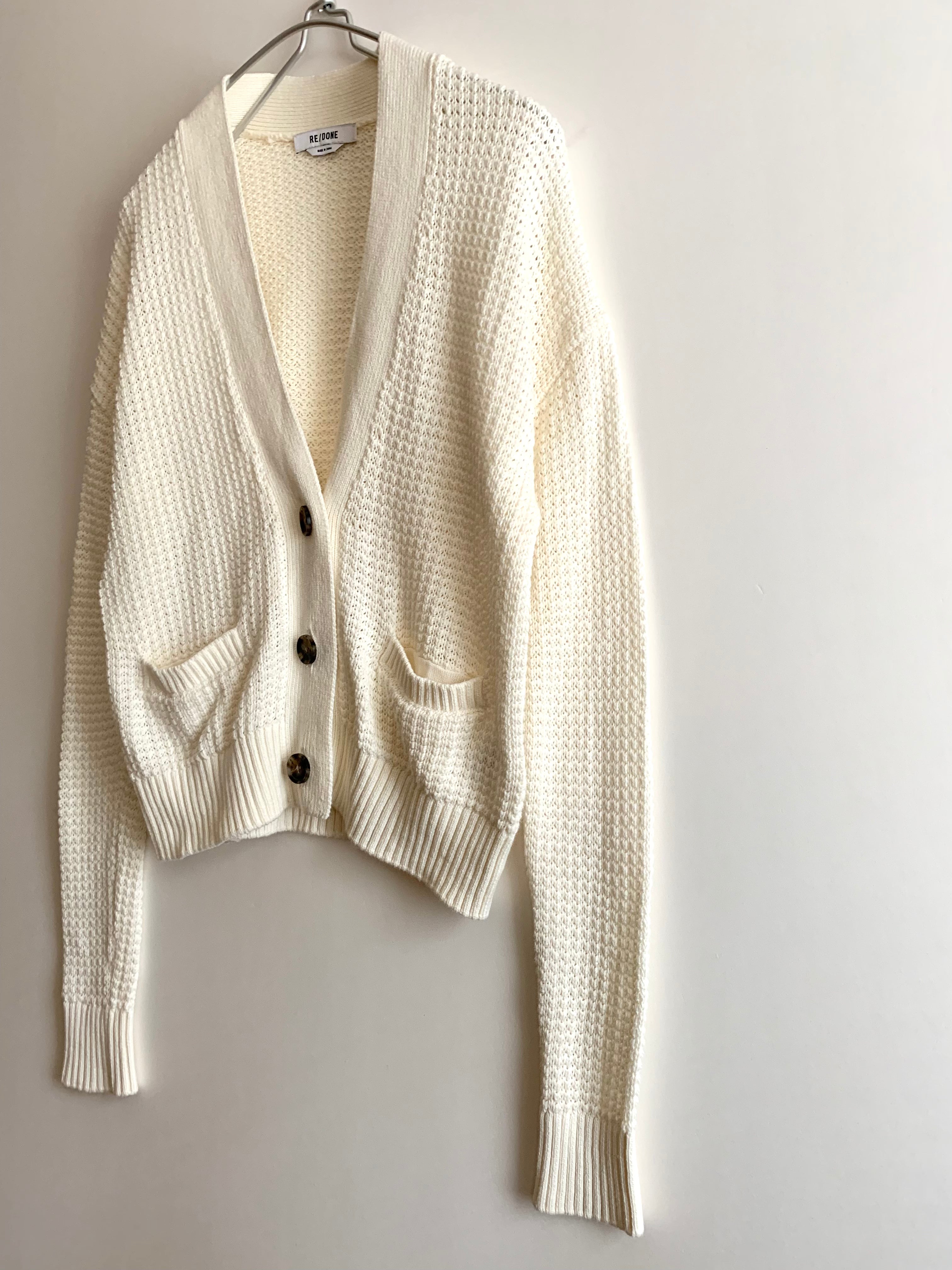 【 Re/done 】Over Size cropped 90s Cardigan