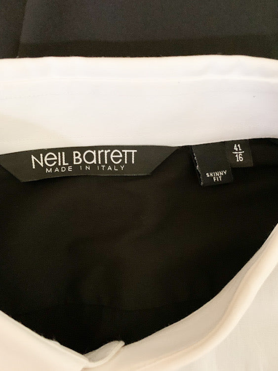 【 NeIL Barrett 】Bycolour Long Sleeve Shirts