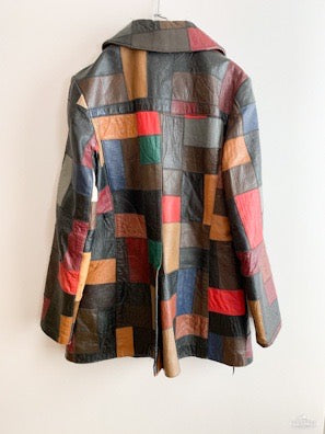 【 70s Vintage 】 Patchwork Leather Jacket