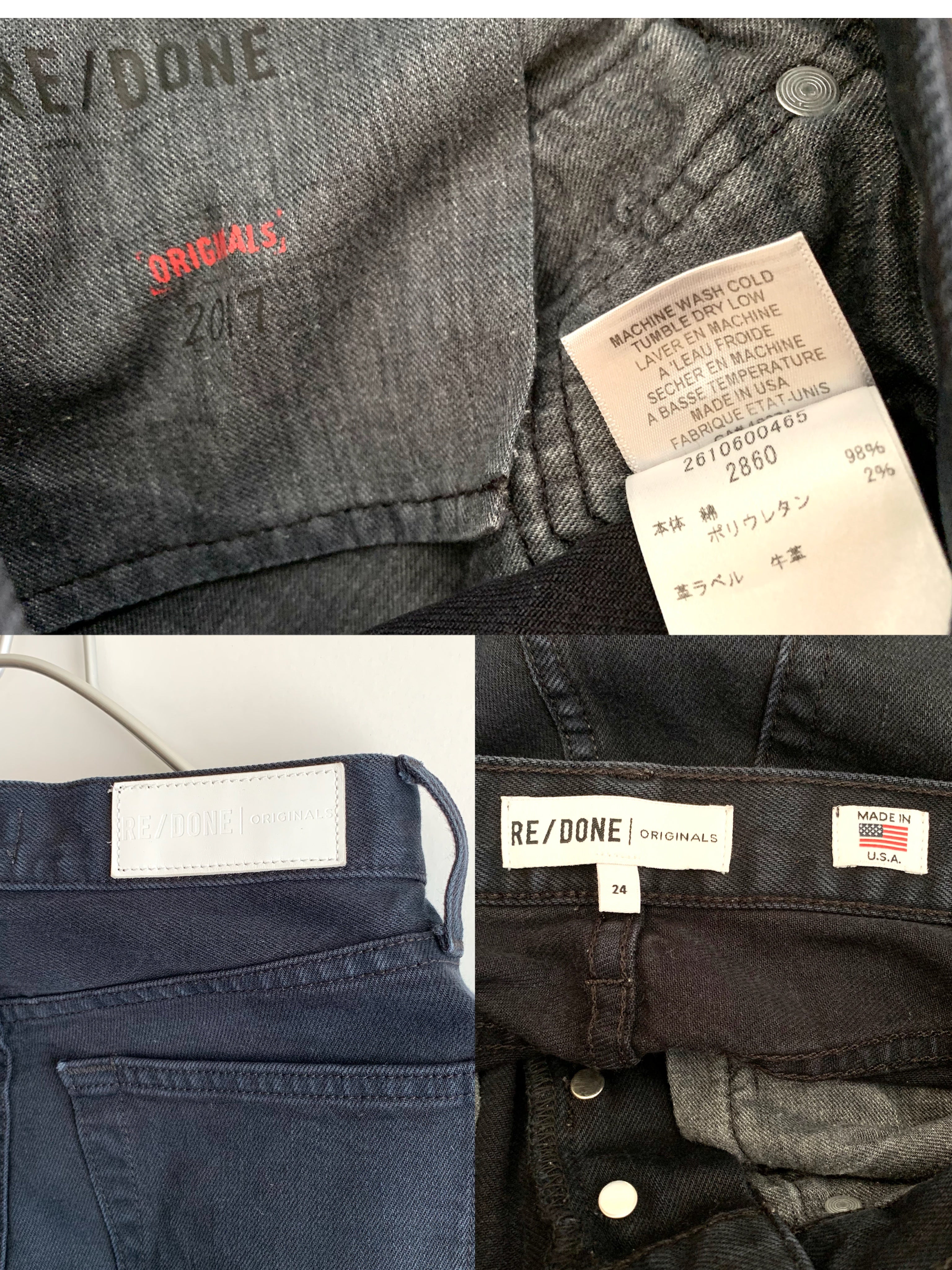 【 Re/done 】 Black Denim Pants