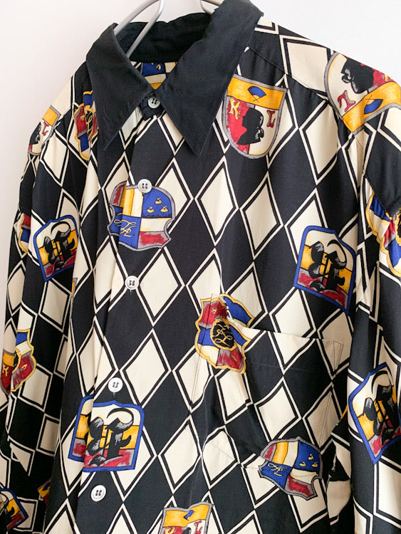 【 KARL LAGERFELD 】 Heraldic pattern Shirts