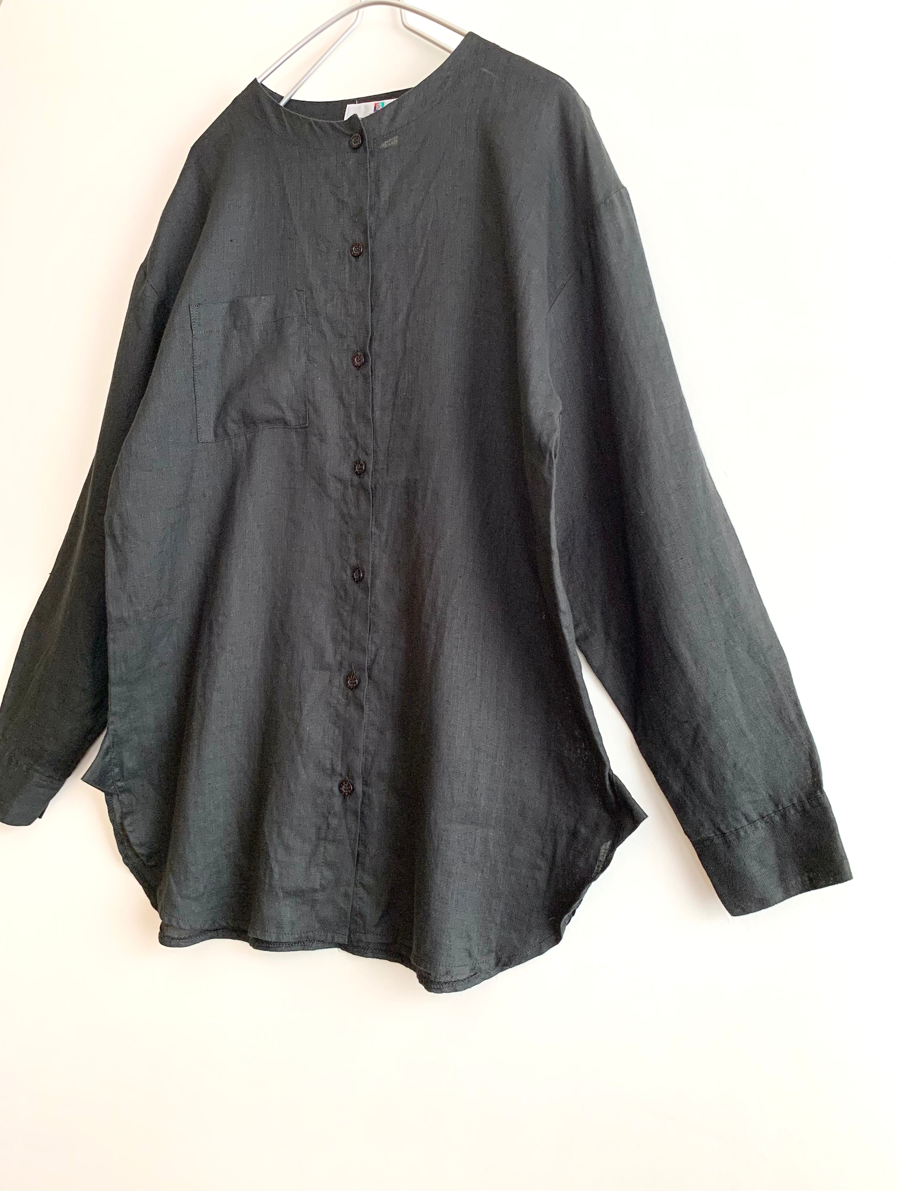 【 GIVENCHY 】Linen Stand Collar Long sleeve Shirts