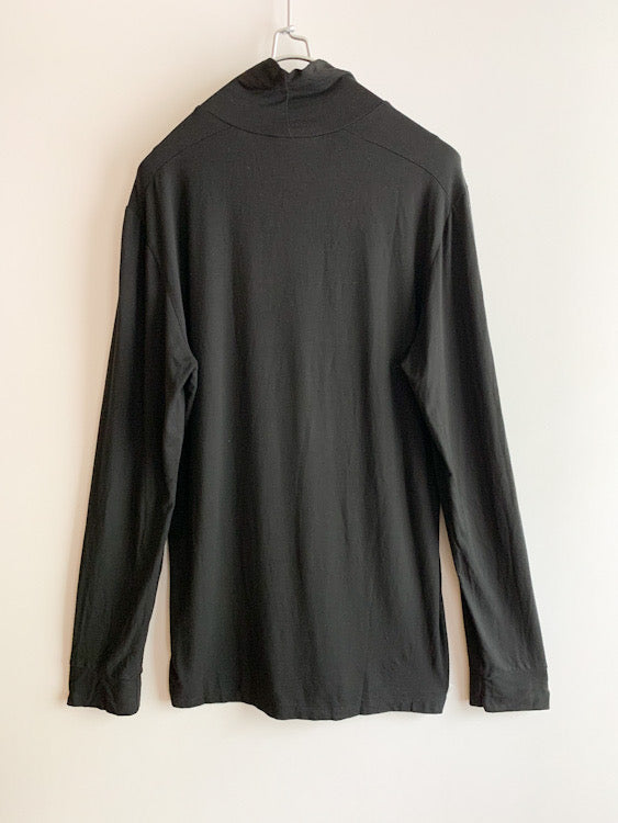 【 ANN DEMEULEMEESTER 】High Neck Long Sleeve Tshirt