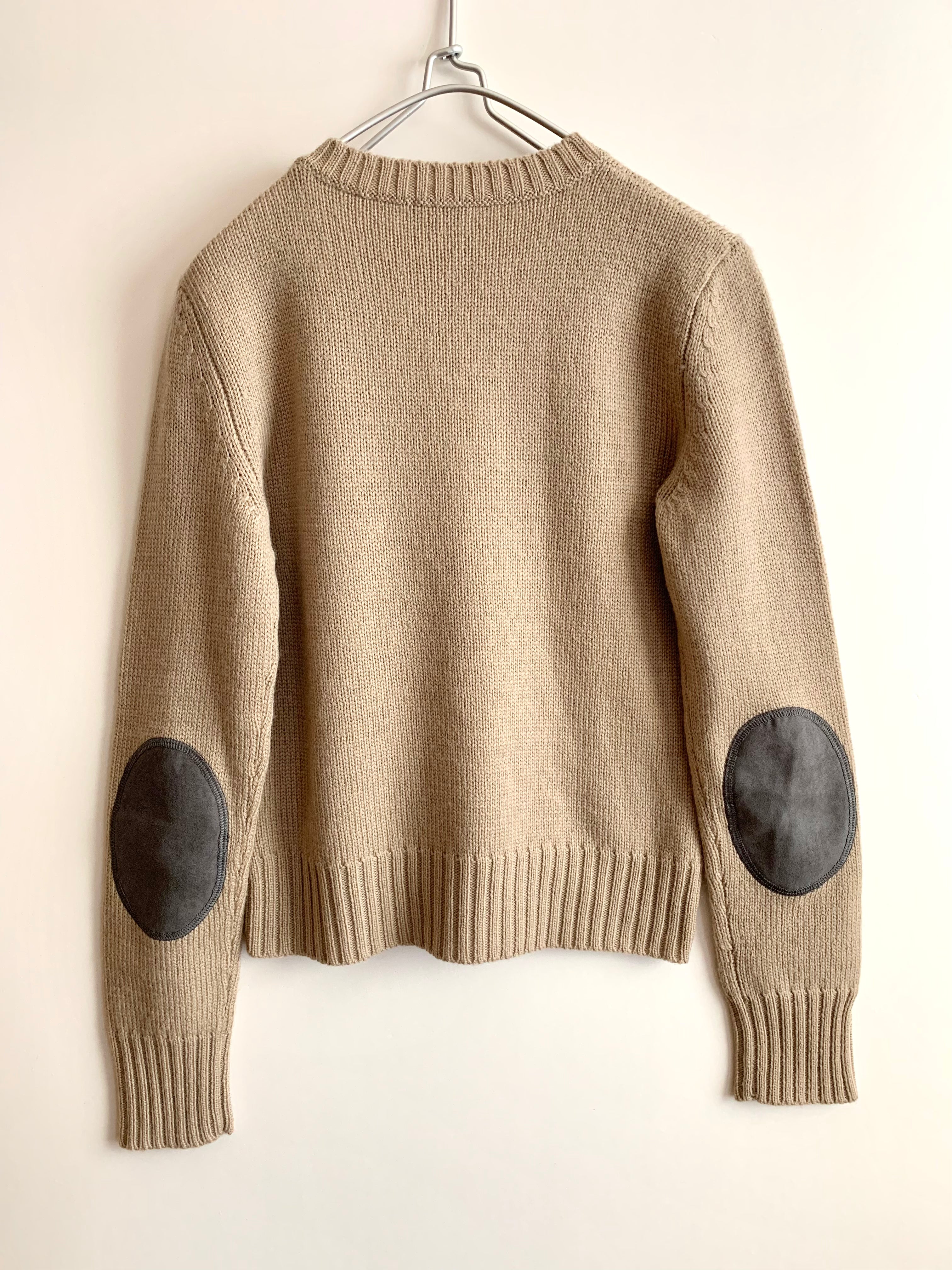 【 JIL SANDER NAVY 】Elbow patch Knit