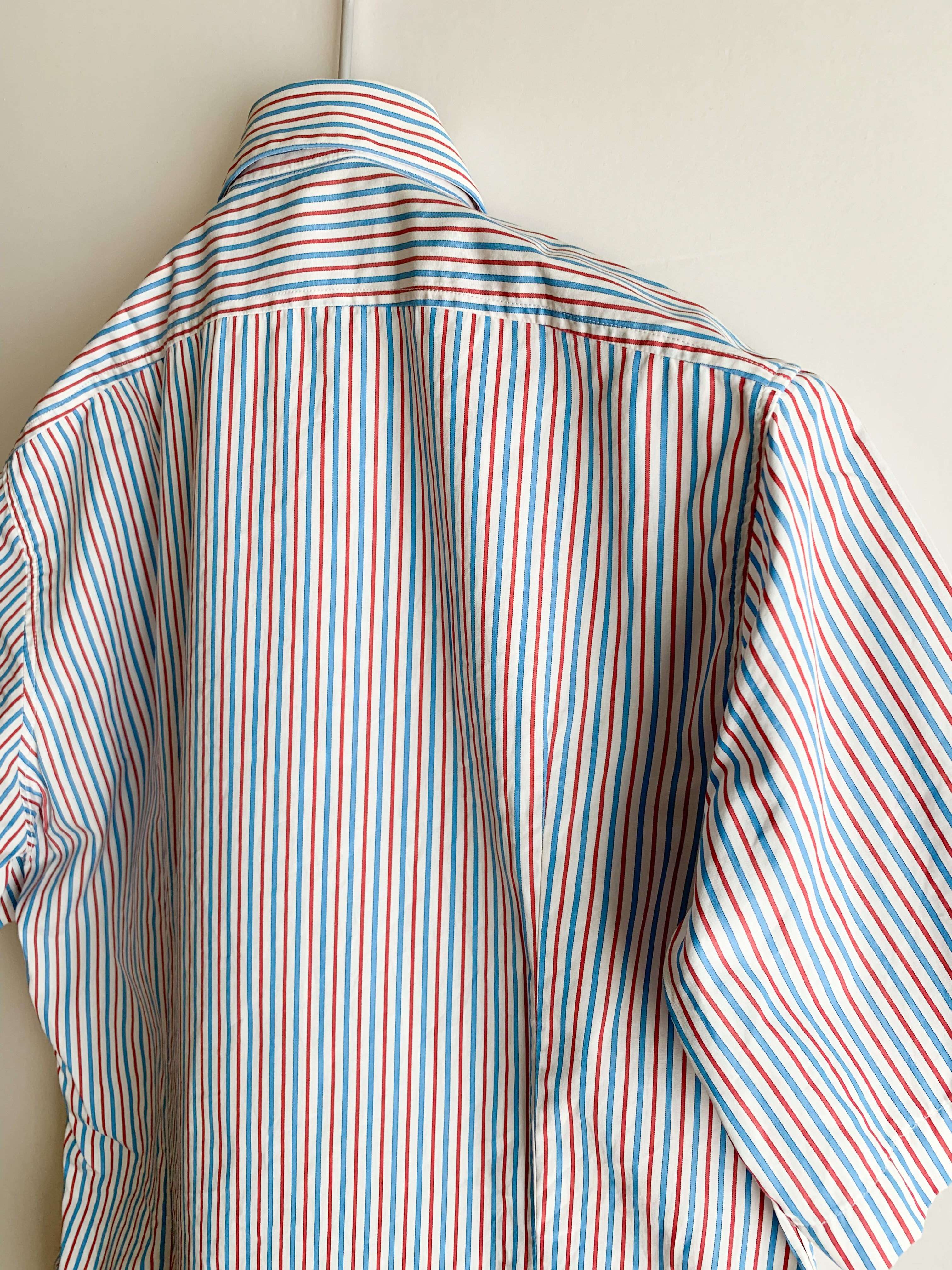 【 09ss RAF SIMONS 】 Stripe Short Sleeve Shirts