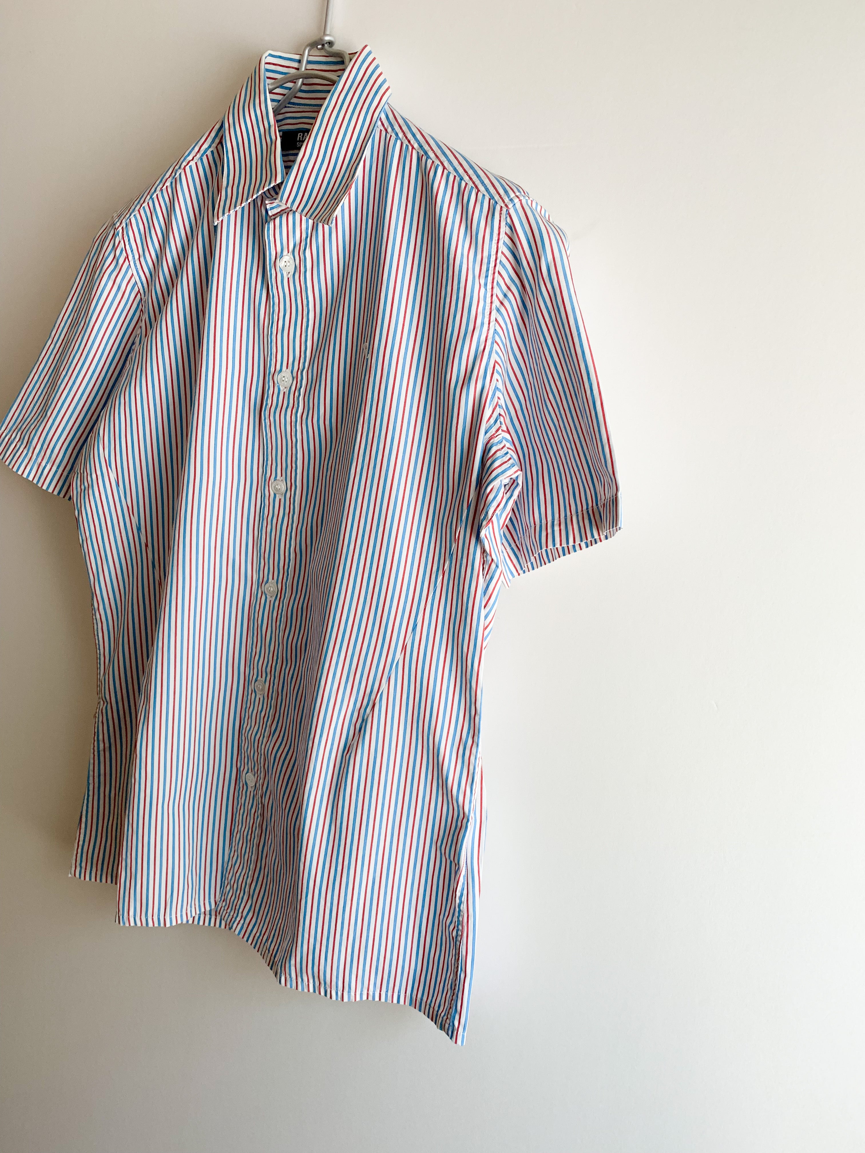 【 09ss RAF SIMONS 】 Stripe Short Sleeve Shirts