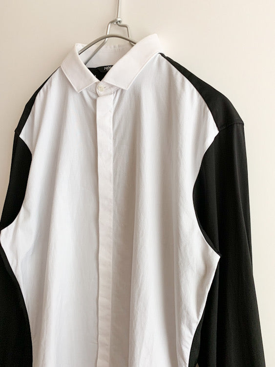 【 NeIL Barrett 】Bycolour Long Sleeve Shirts