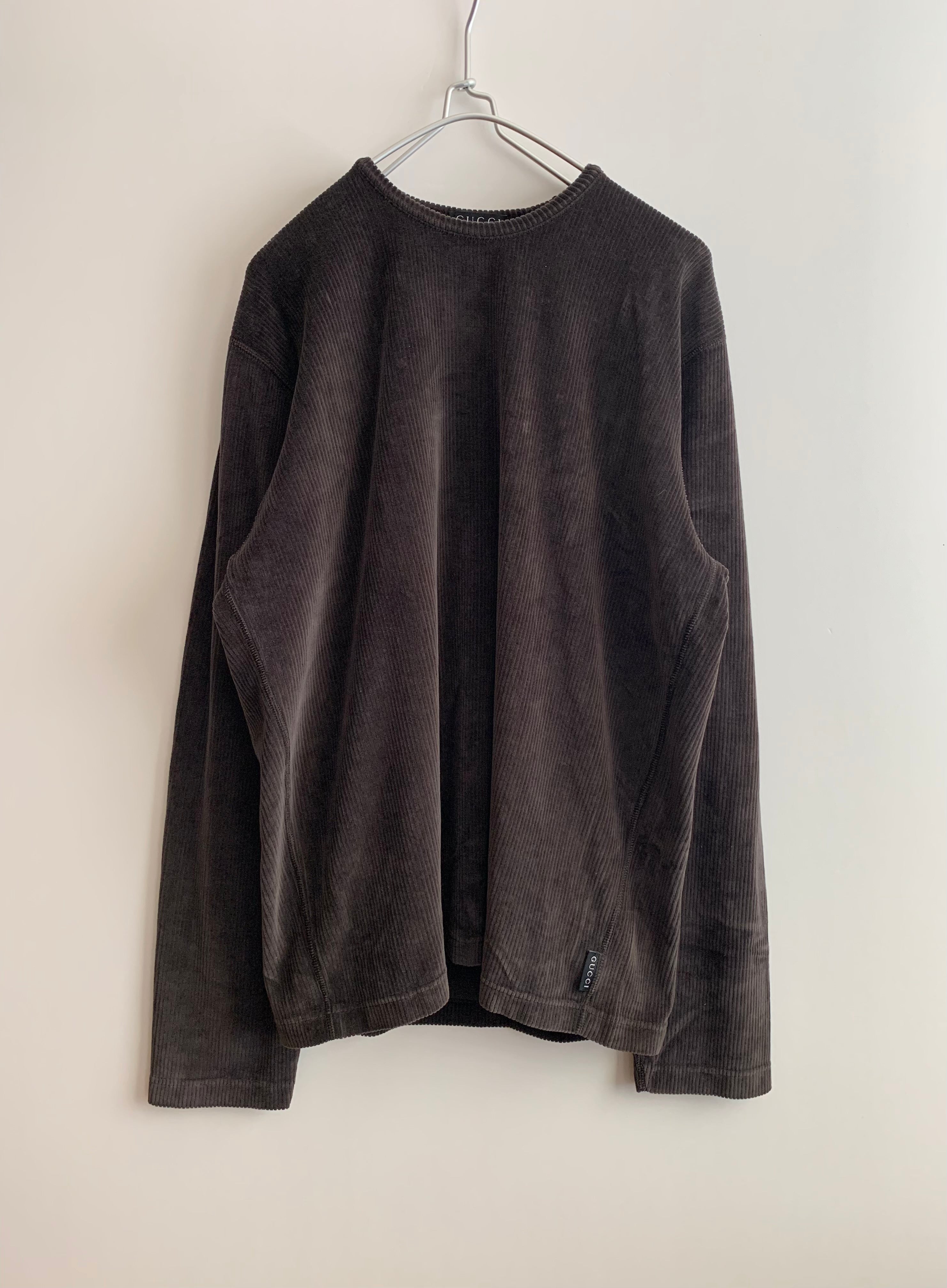 【 GUCCI 】CORDUROY CUT SEW LONG TEE