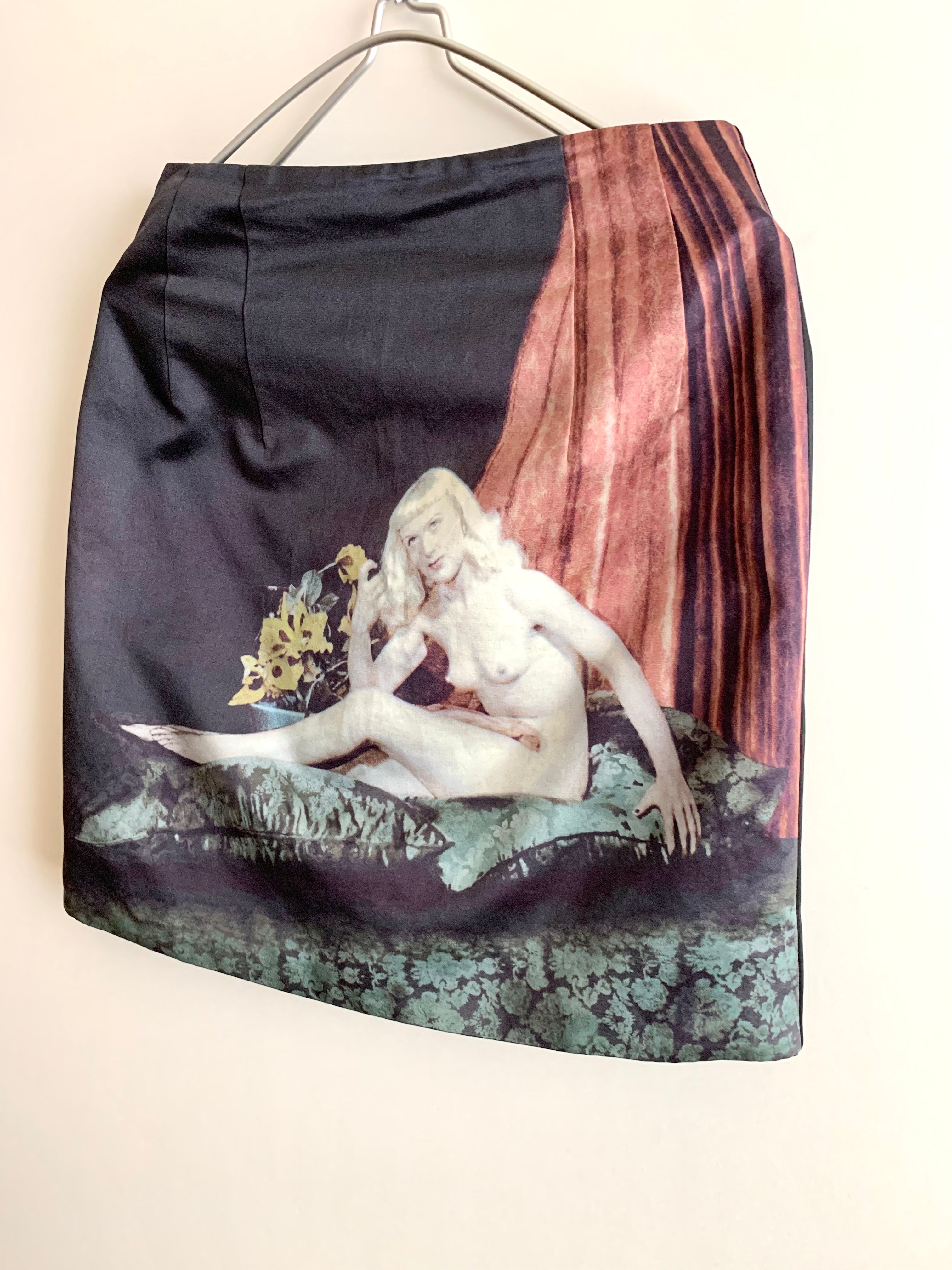 【 TOGA ARCIVES Nude ART Print Skirt