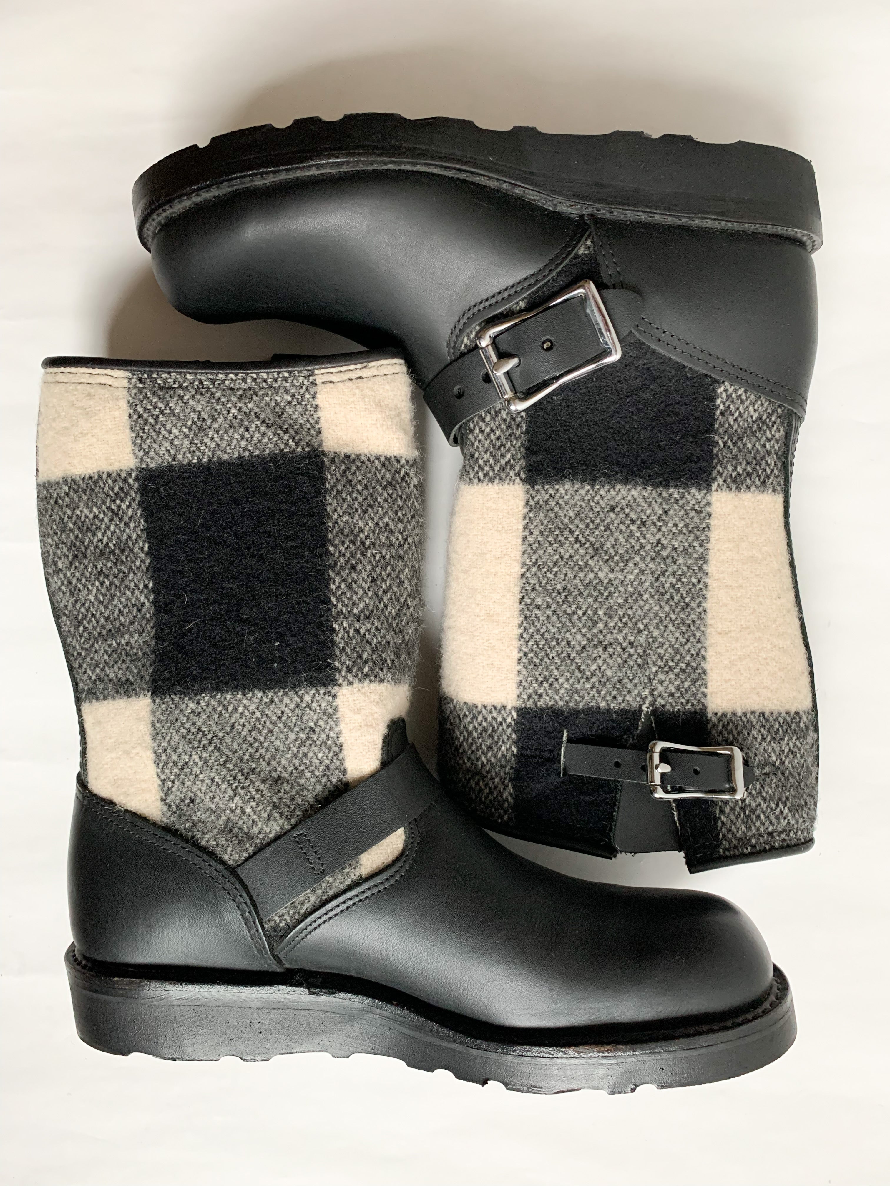 【 YUKETEN 】Wool×Leather  Engineer Boots