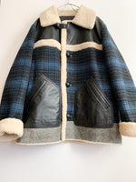 画像をギャラリービューアに読み込む, 【 COACH 】 leather×wool Lunch coat
