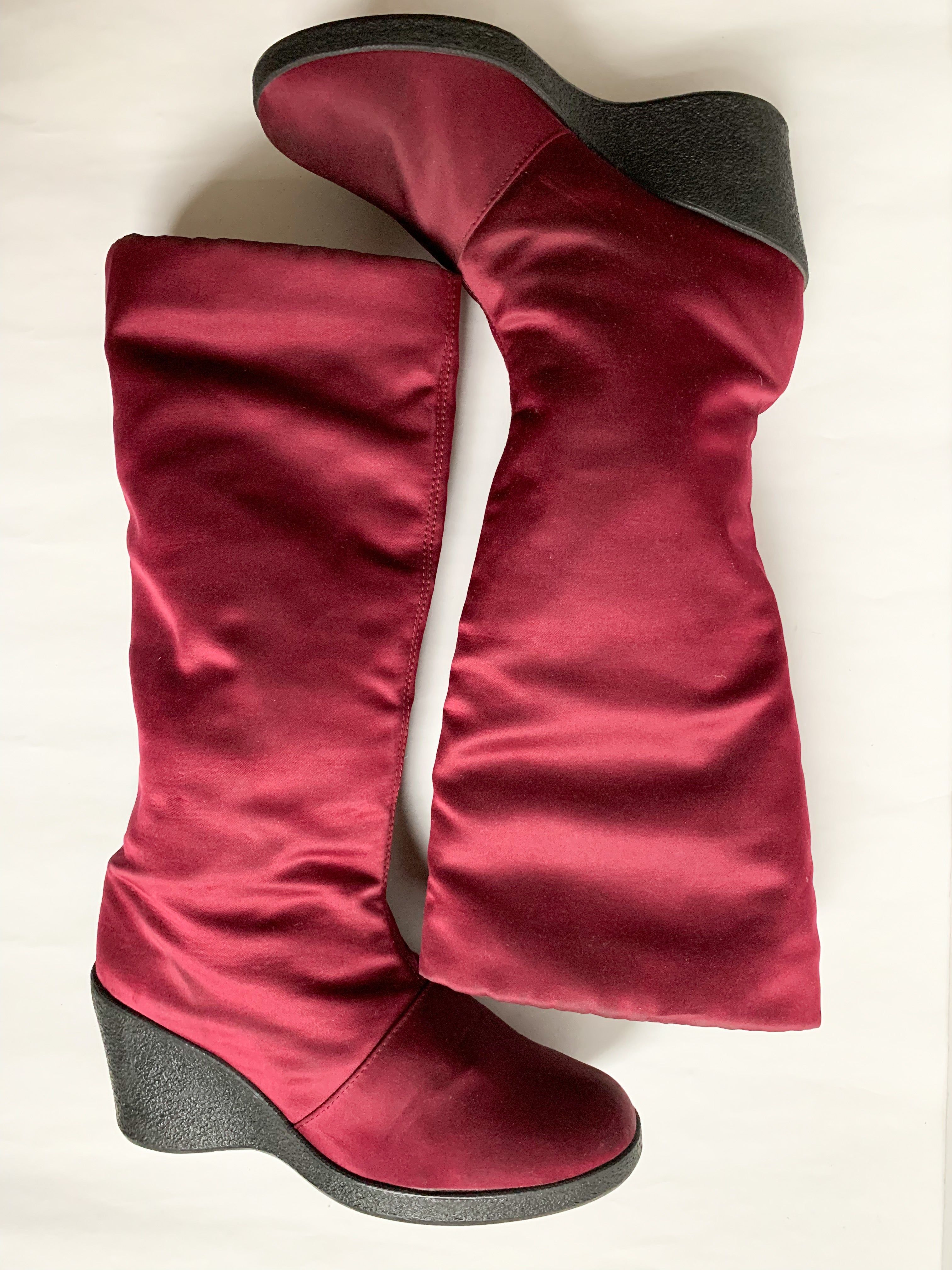 【 MM6  Maison Margiera 】 Satin Long Boots