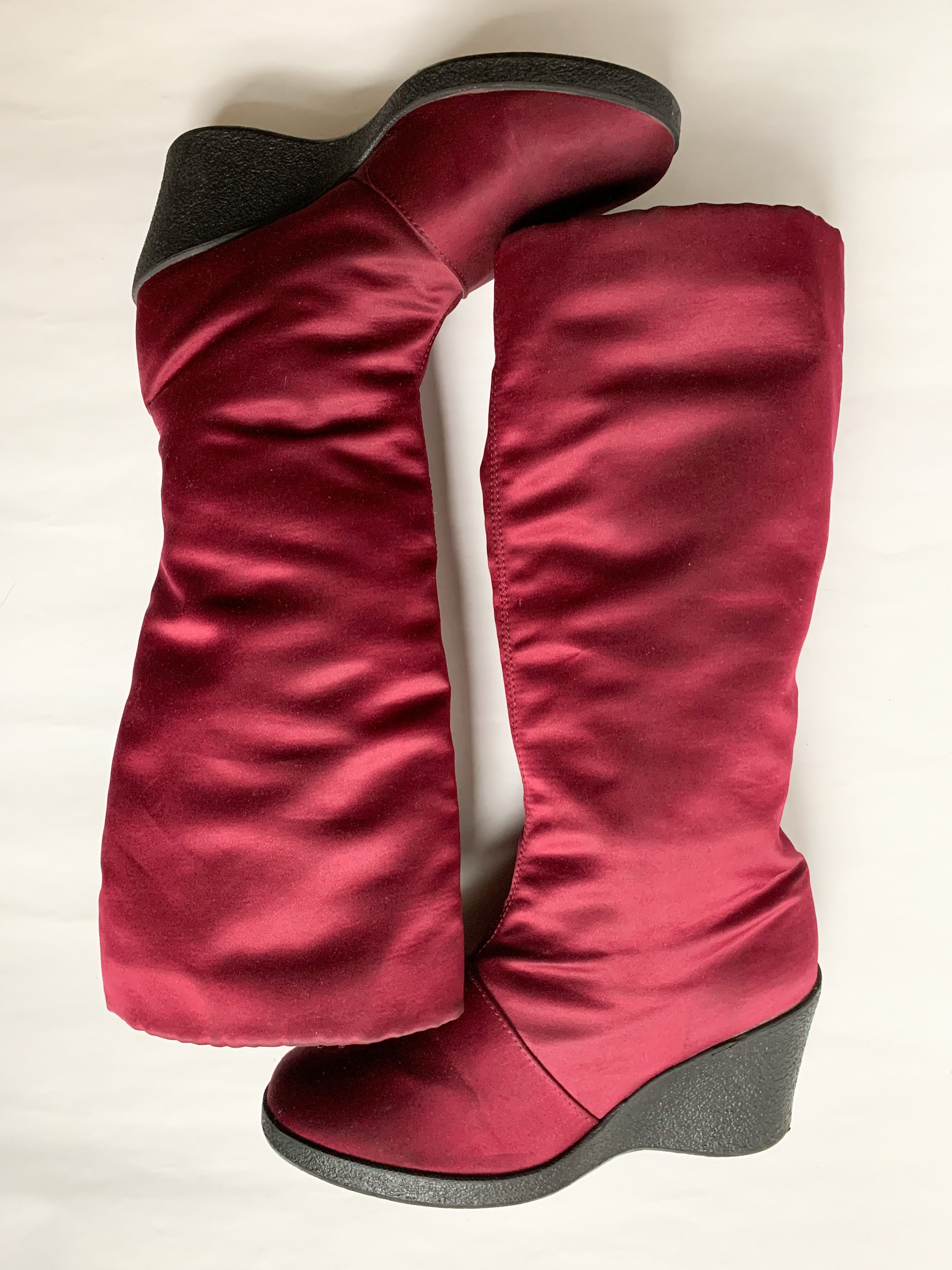 【 MM6  Maison Margiera 】 Satin Long Boots