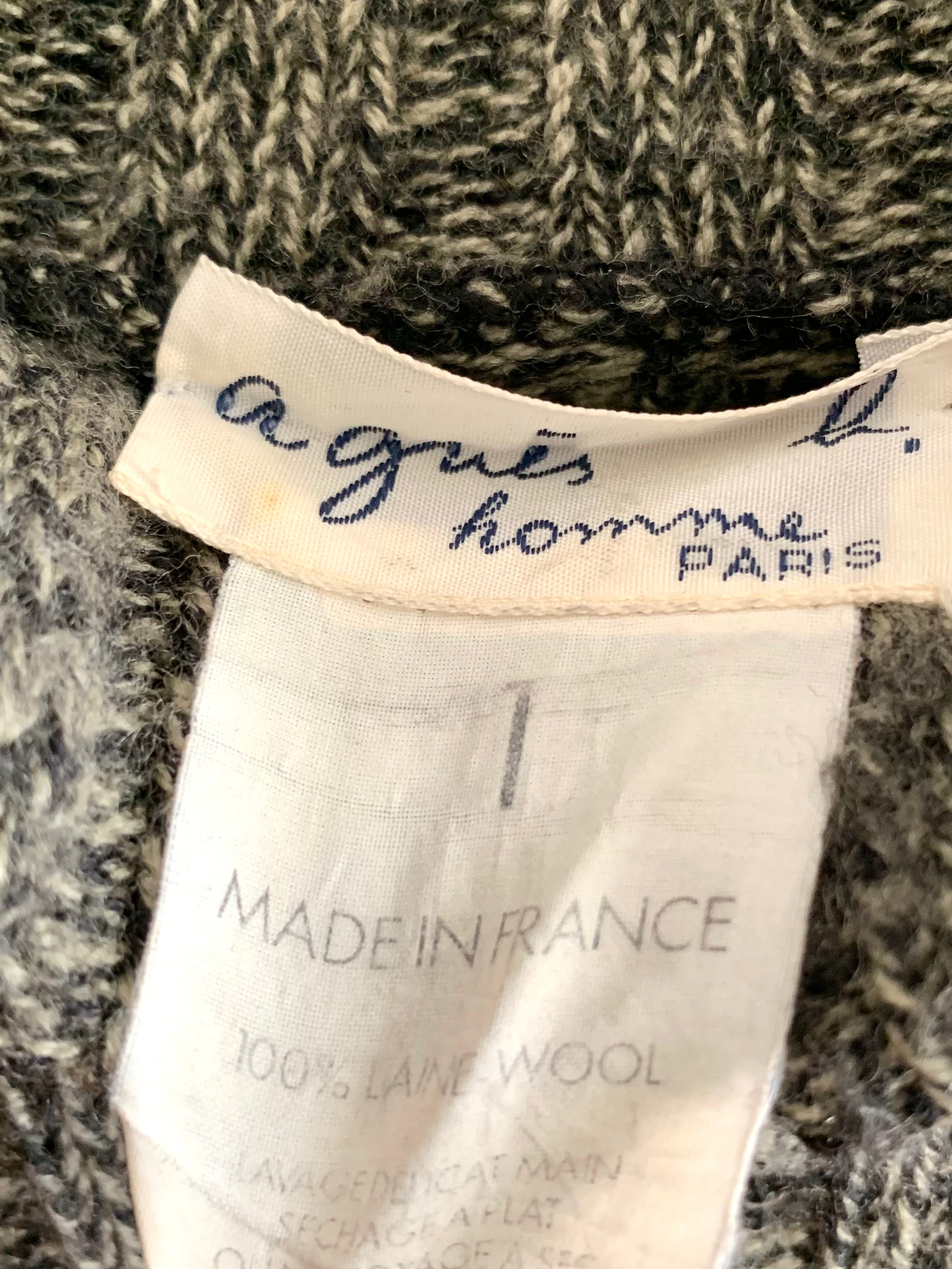 【 90s agnès b. HOMME 】Turtleneck Rib Knit