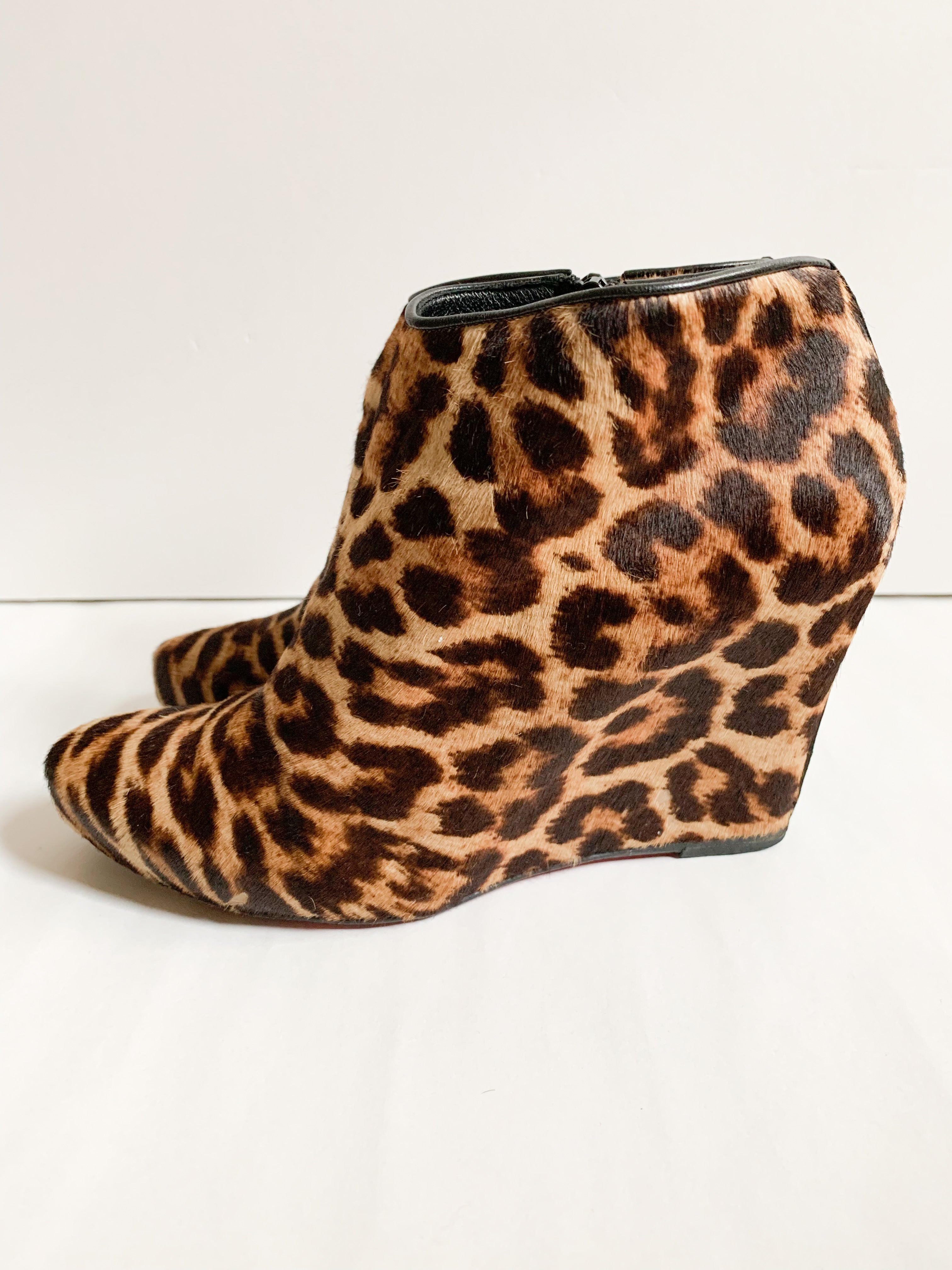 【 Christian Louboutin 】 Leopard Boots