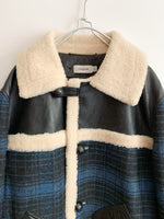 画像をギャラリービューアに読み込む, 【 COACH 】 leather×wool Lunch coat
